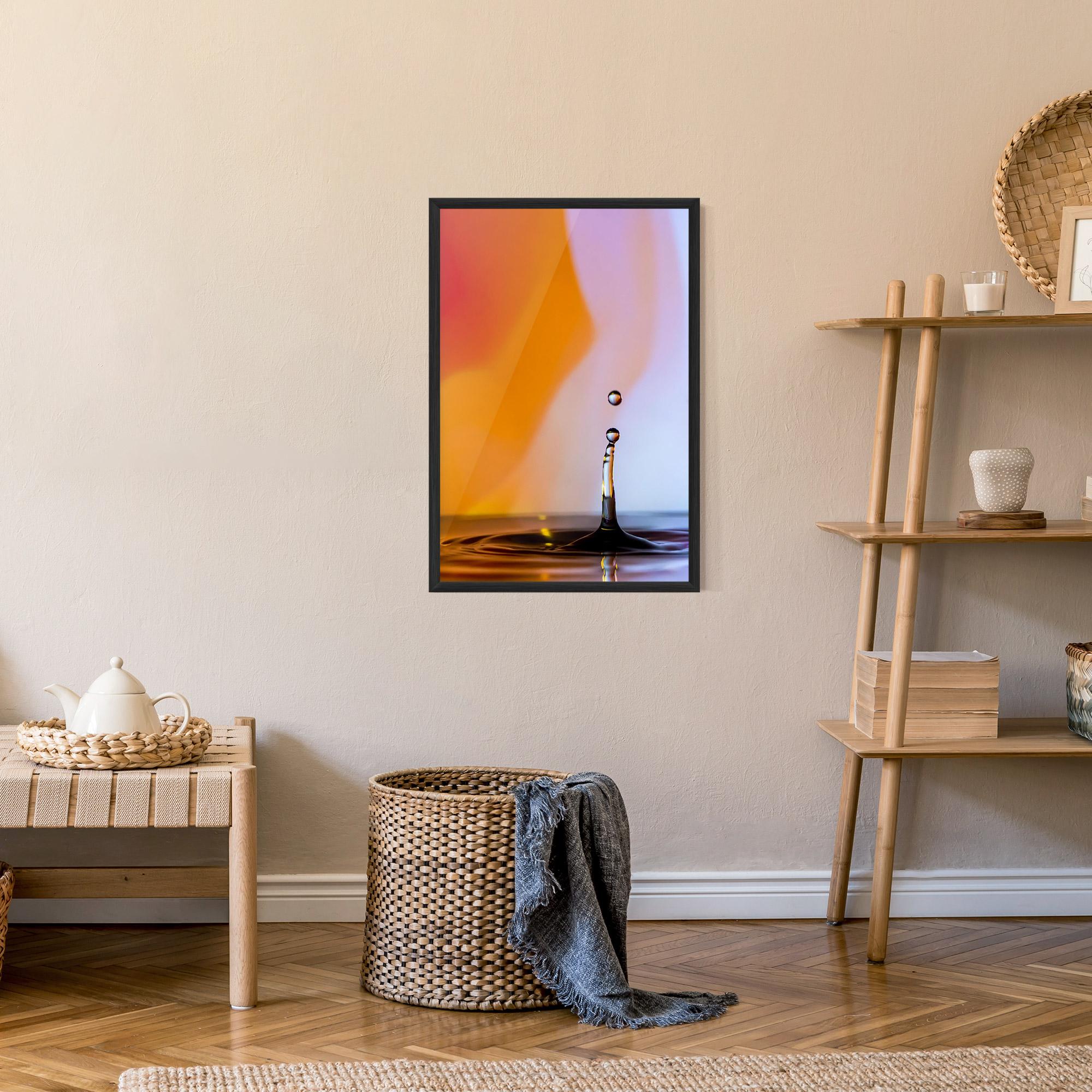 Keretezett Poszter Orange Light Drop mockup 9