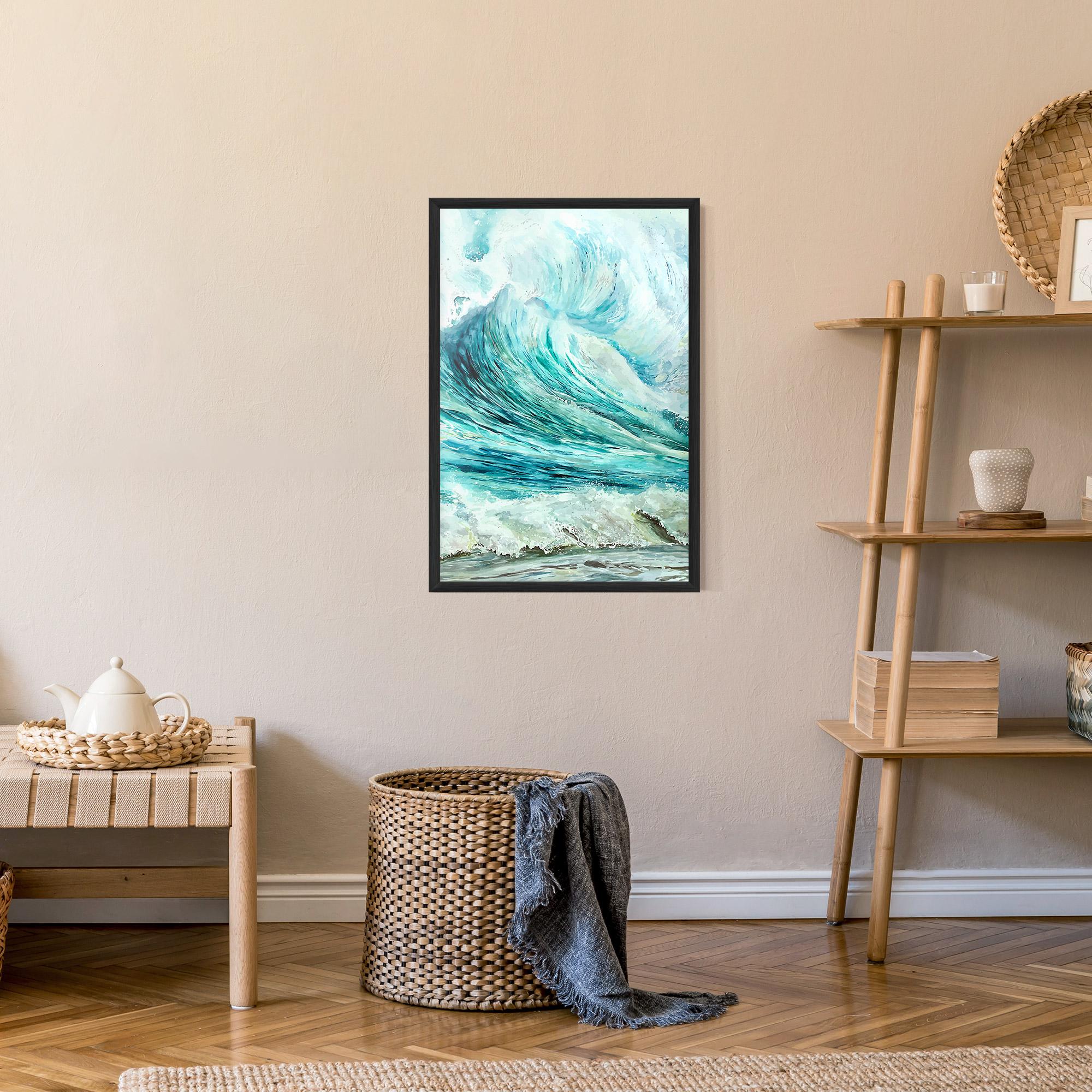 Keretezett Poszter Sea Watercolor mockup 9