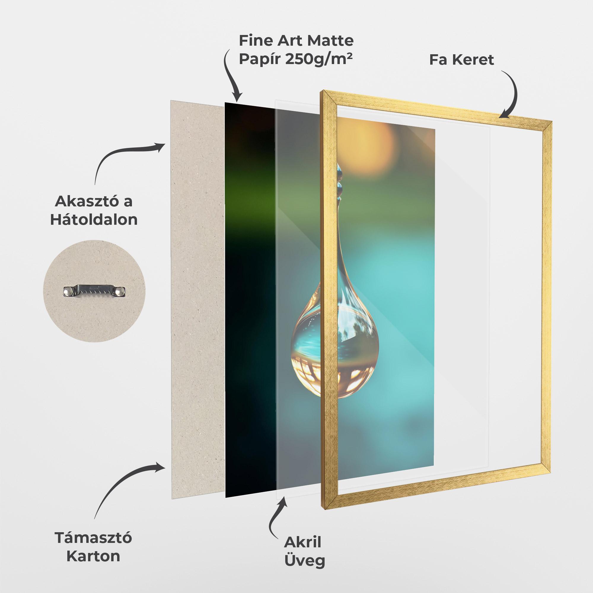 Keretezett Poszter Big Green Drop mockup 1