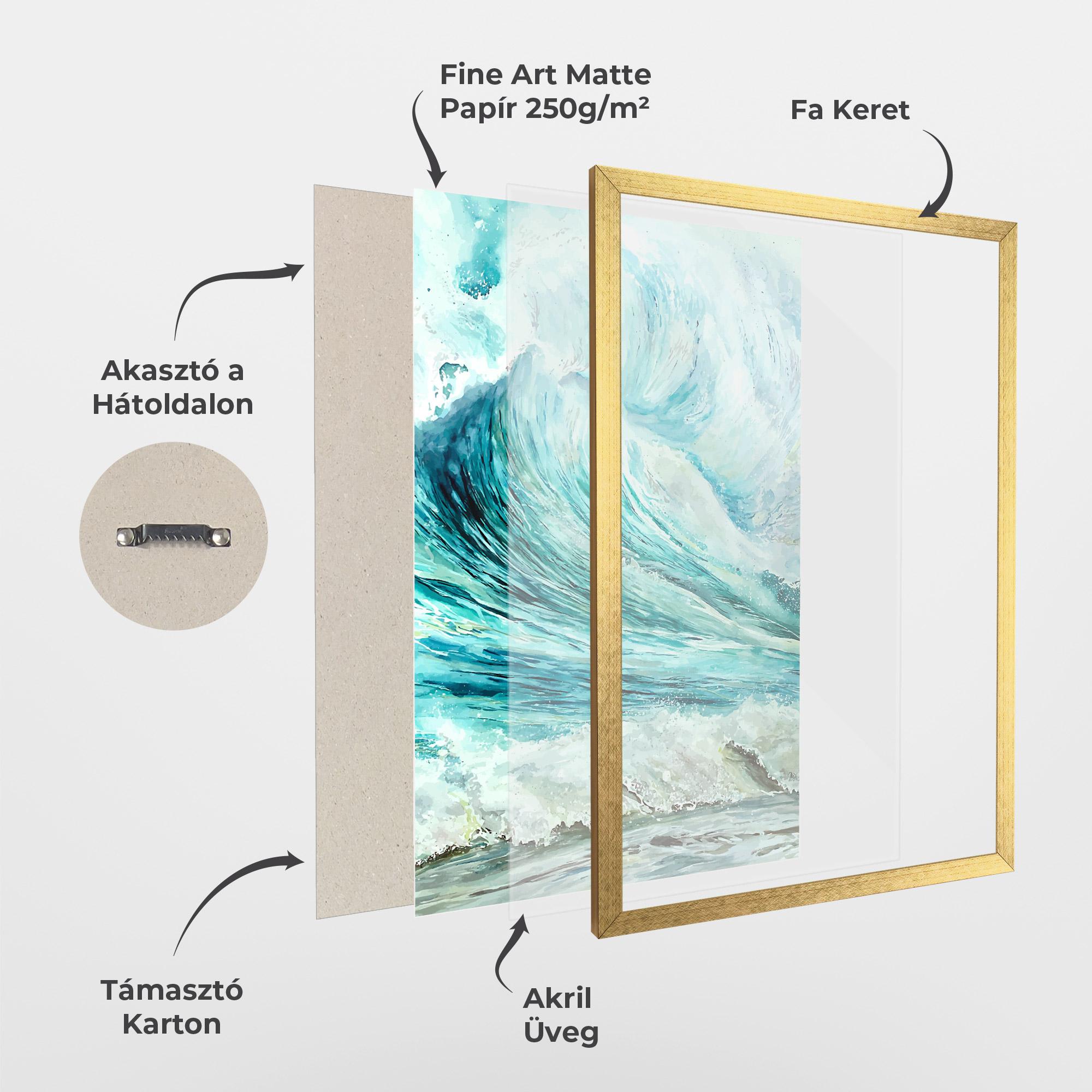 Keretezett Poszter Sea Watercolor mockup 1