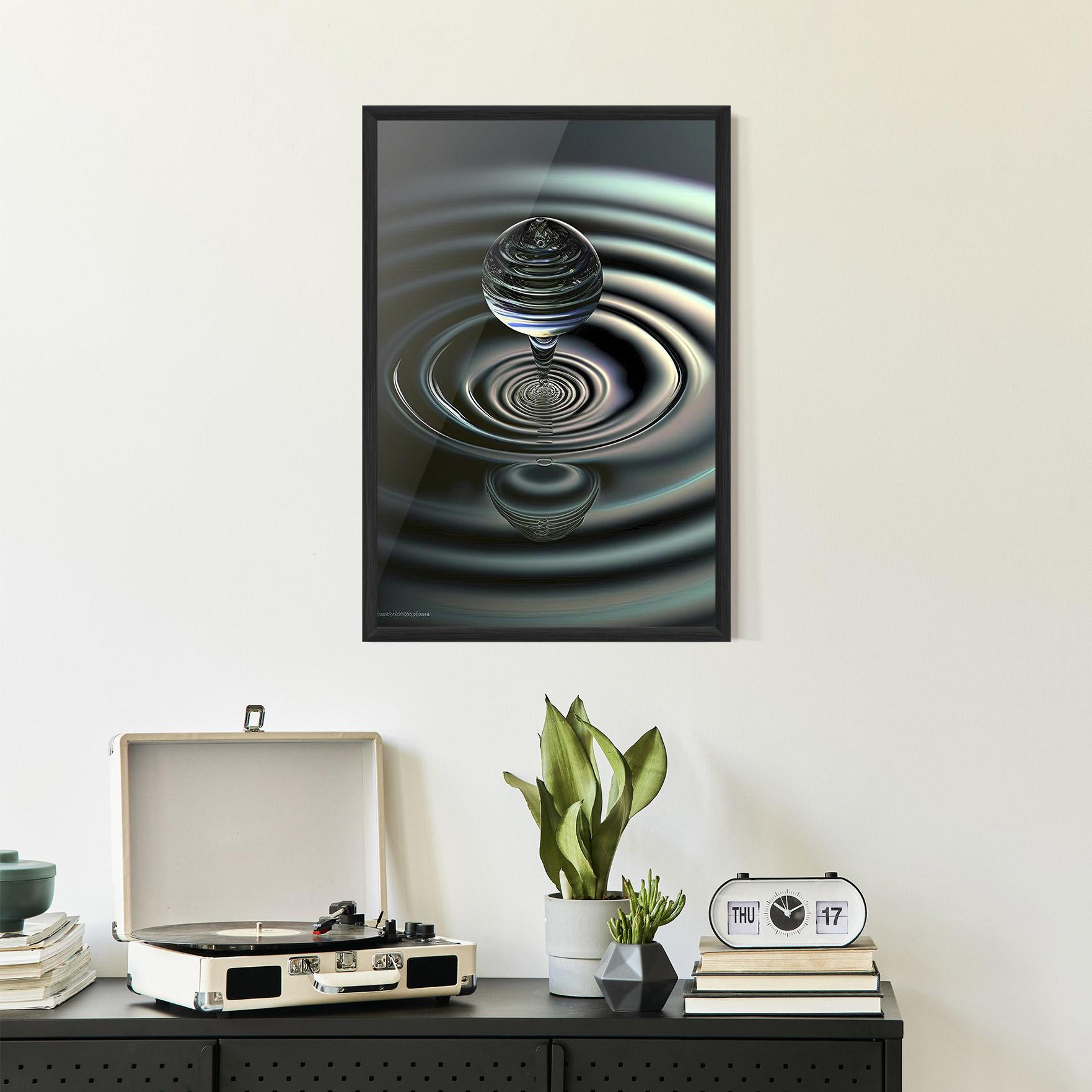 Keretezett Poszter Beautiful Water Drop mockup 2