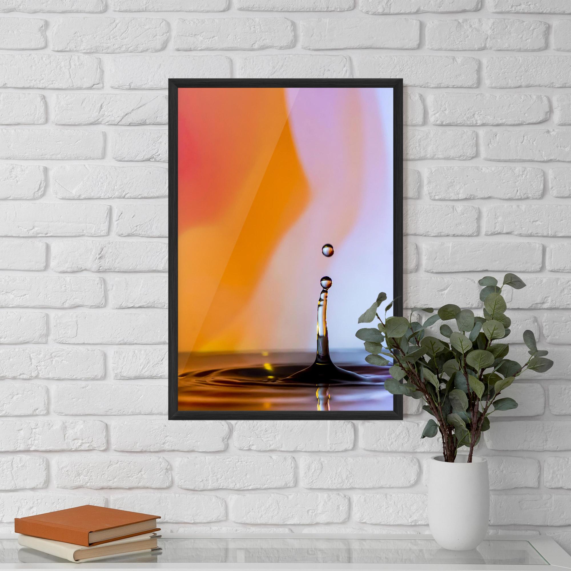 Keretezett Poszter Orange Light Drop mockup 5