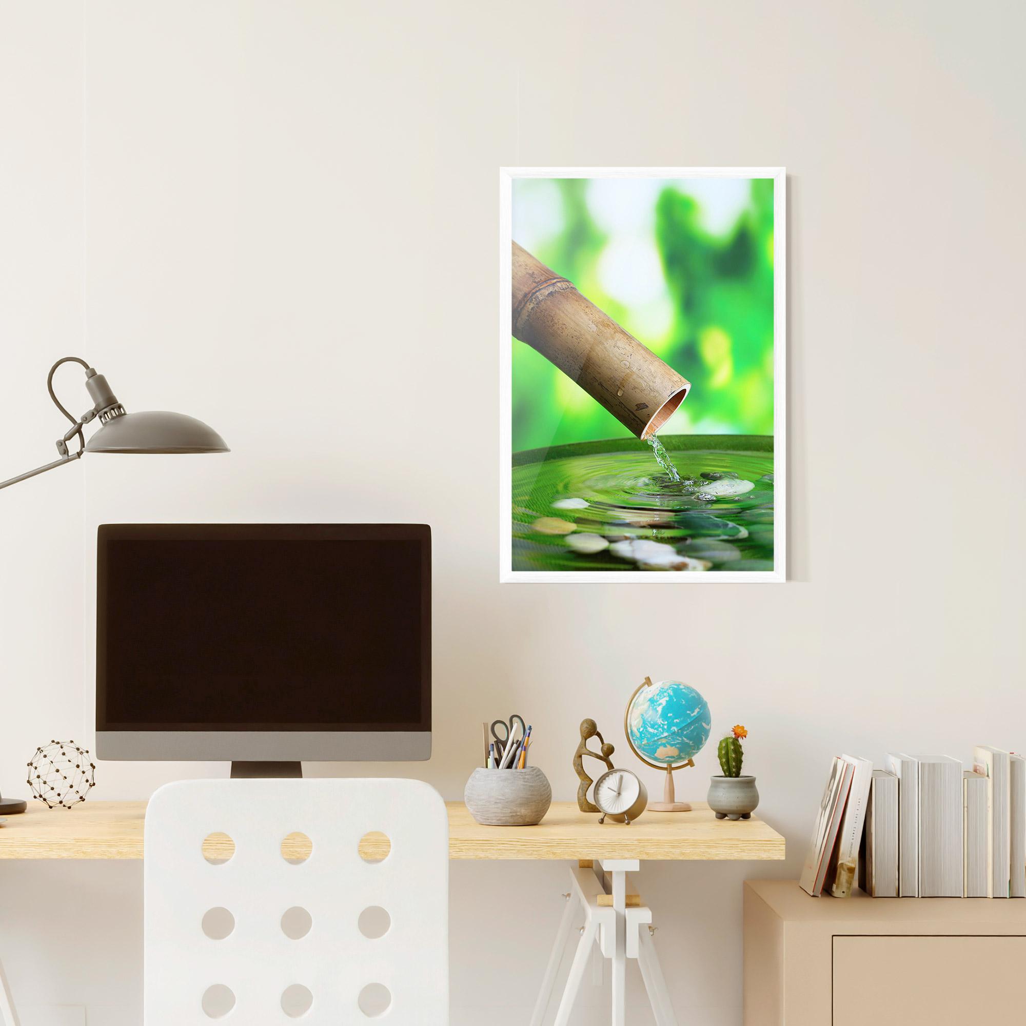 Keretezett Poszter Bamboo Fountain mockup 6