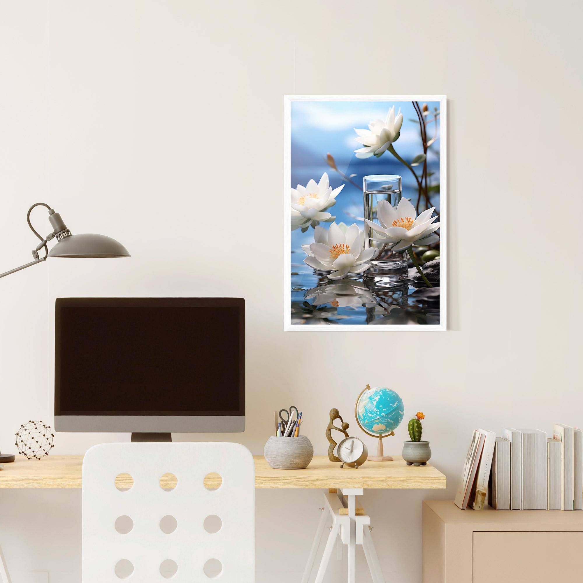 Keretezett Poszter Flower Water Glass mockup 6