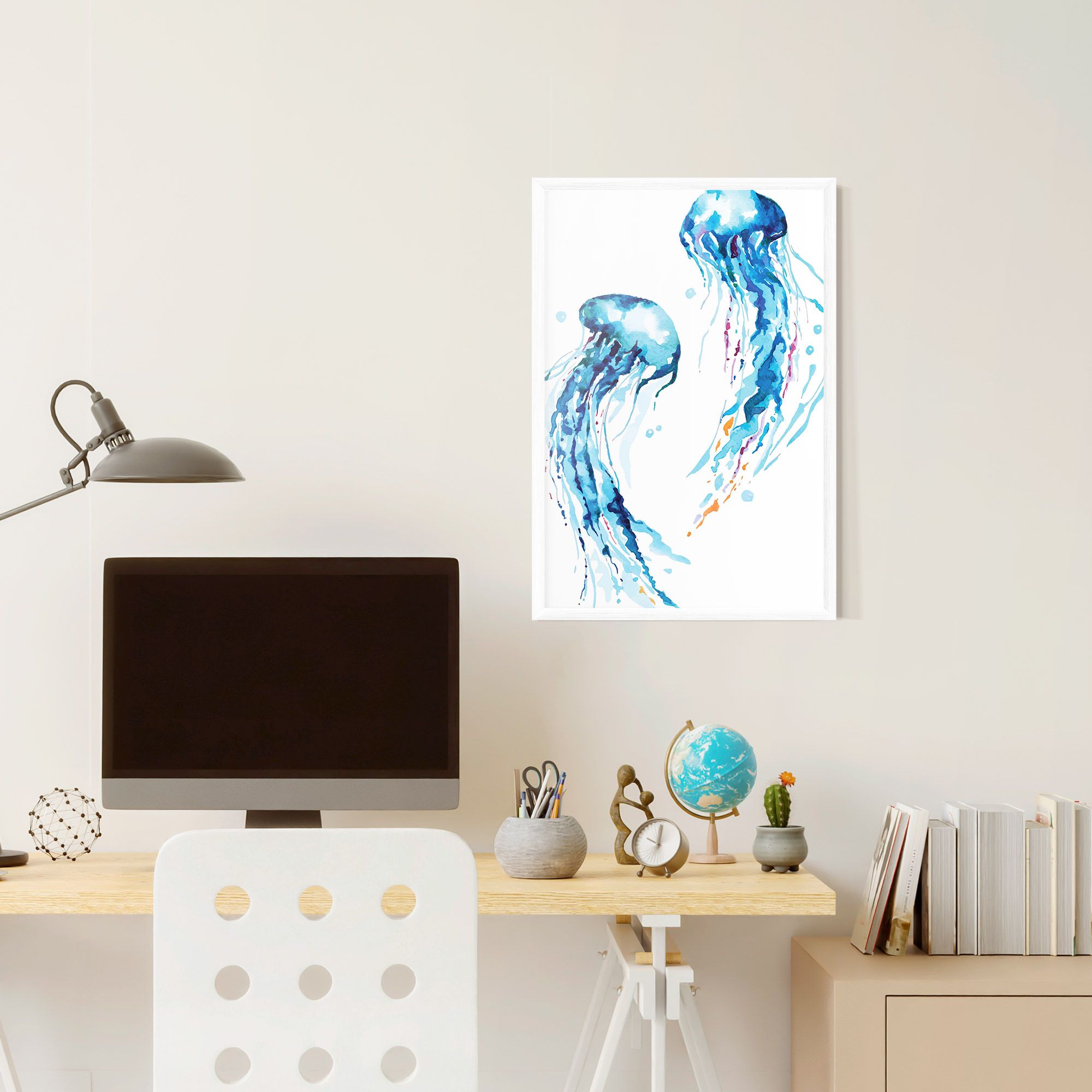 Jellyfish Watercolor mockup 6