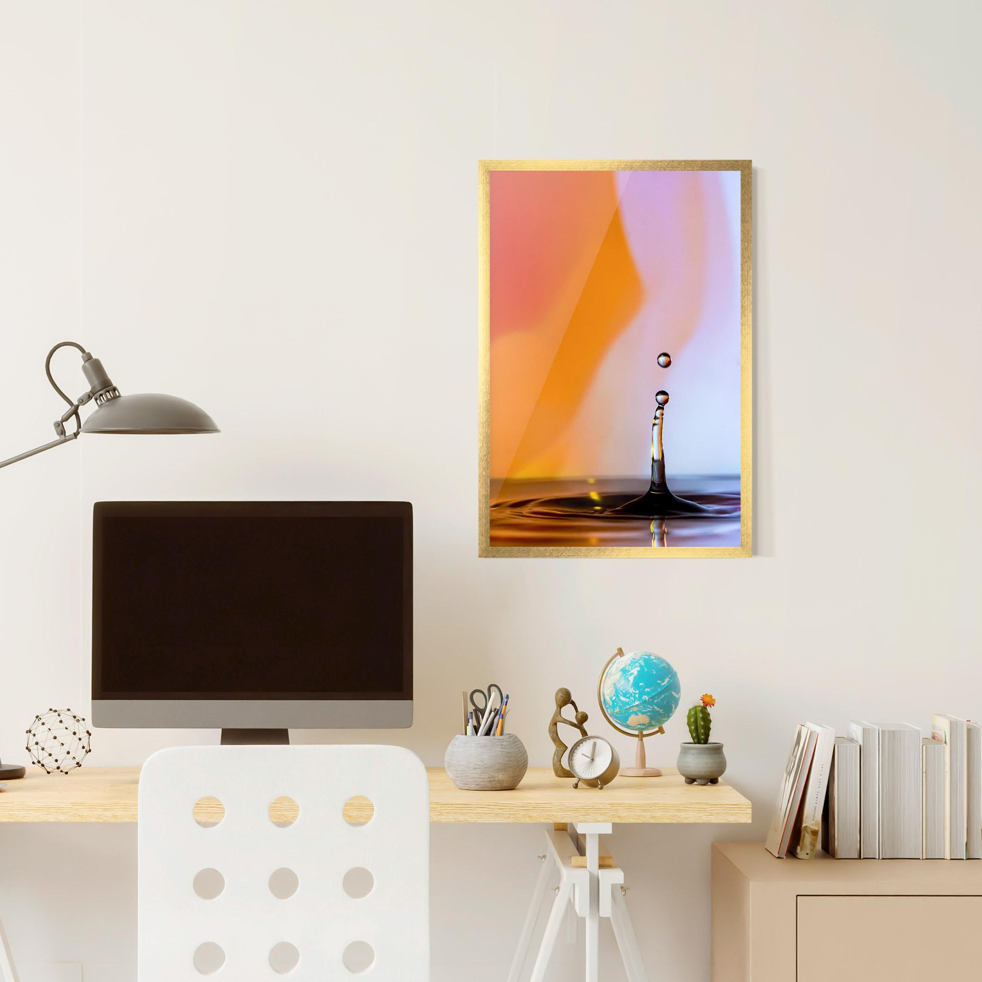 Keretezett Poszter Orange Light Drop mockup 6