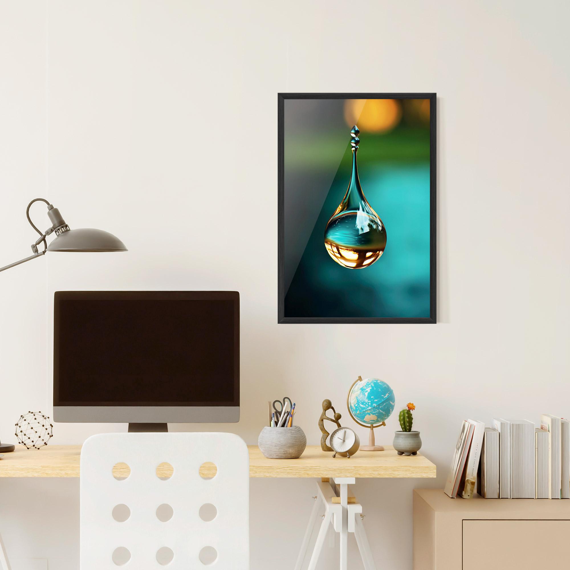 Keretezett Poszter Big Green Drop mockup 6