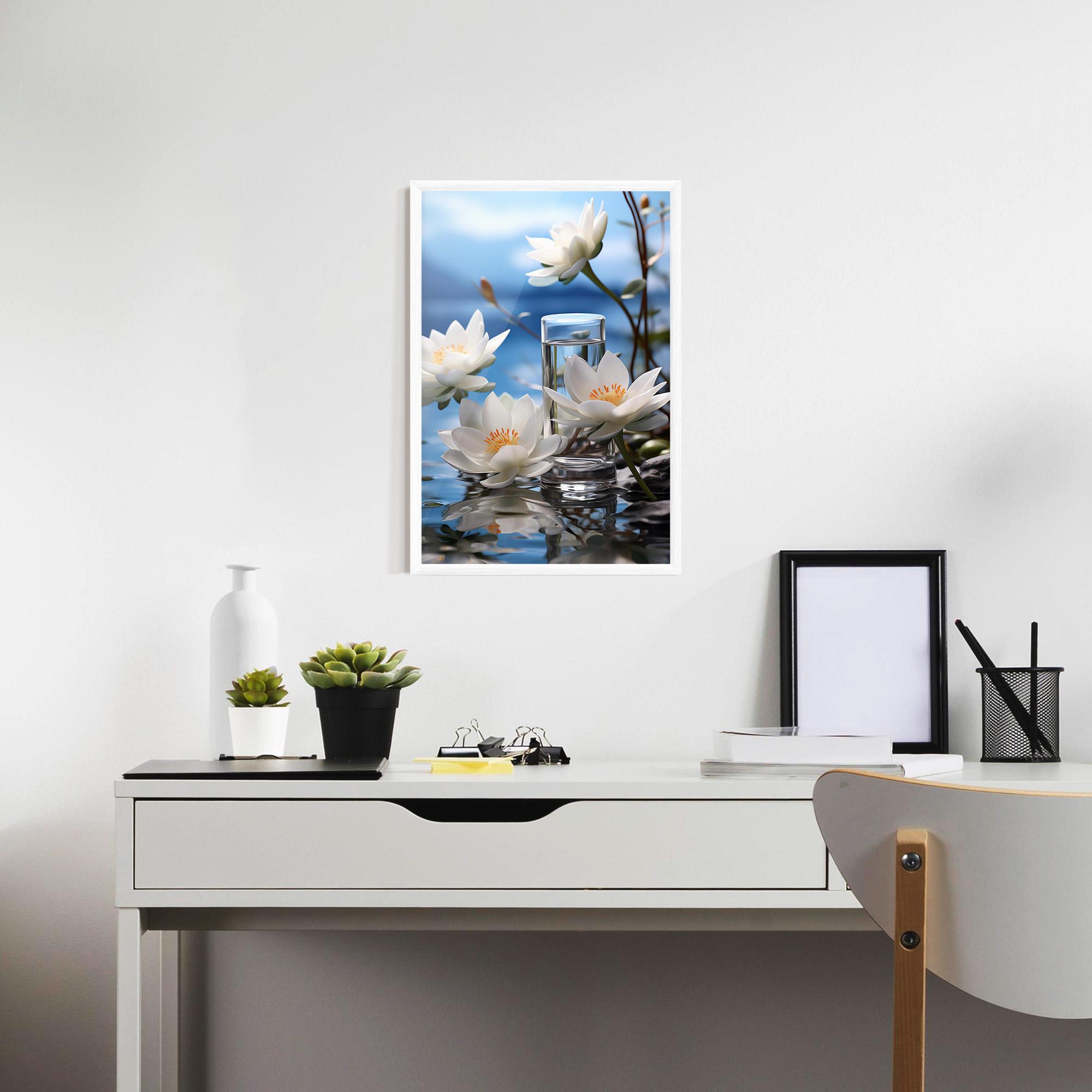 Keretezett Poszter Flower Water Glass mockup 7
