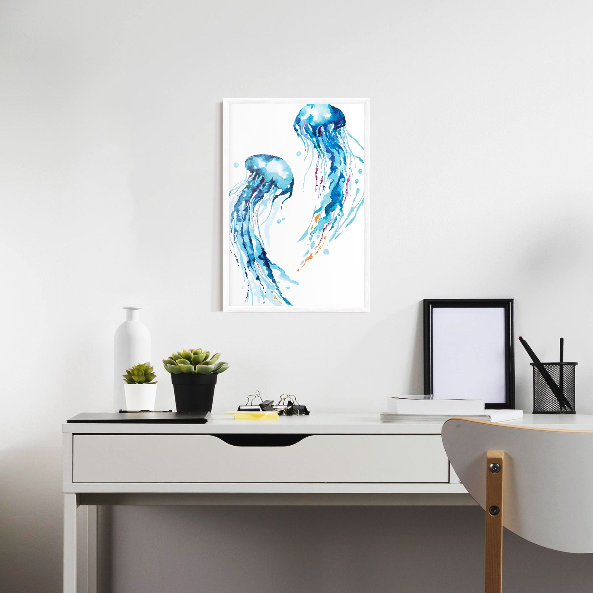 Jellyfish Watercolor mockup 7