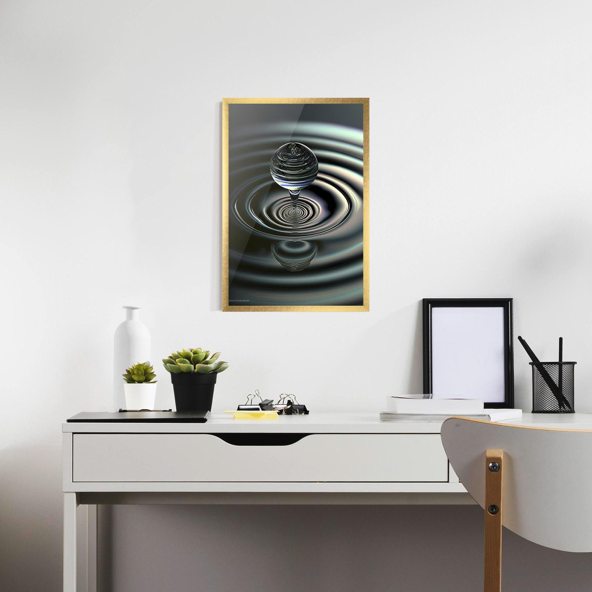 Keretezett Poszter Beautiful Water Drop mockup 7