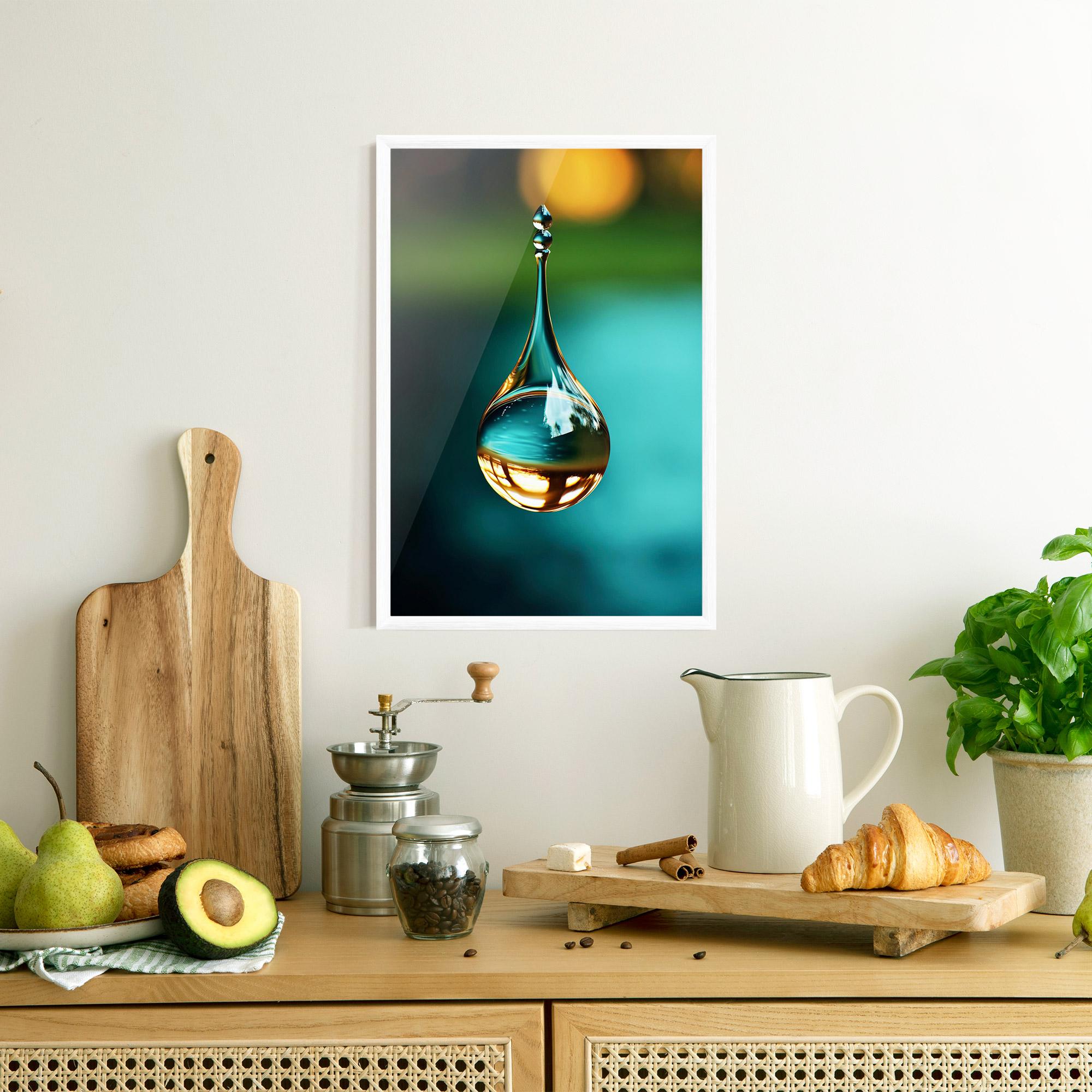 Keretezett Poszter Big Green Drop mockup 8