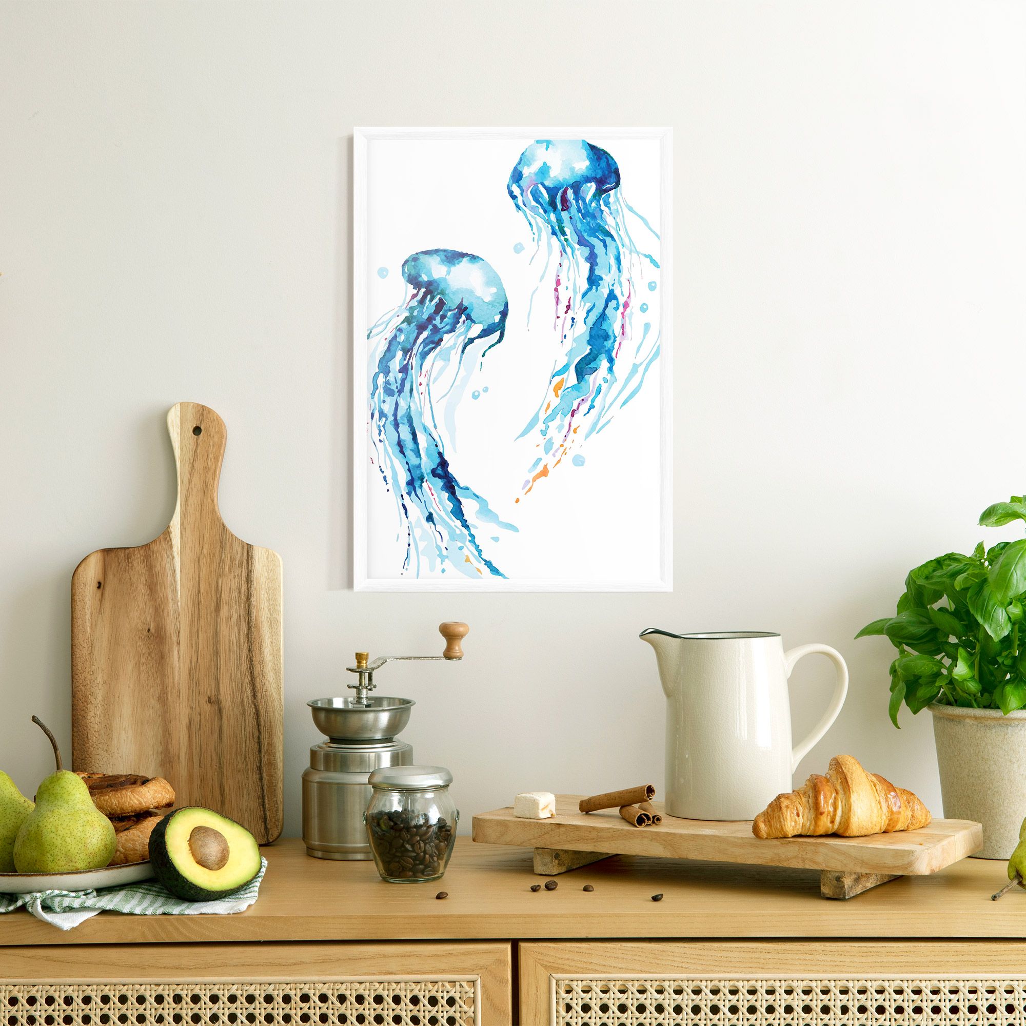 Jellyfish Watercolor mockup 8