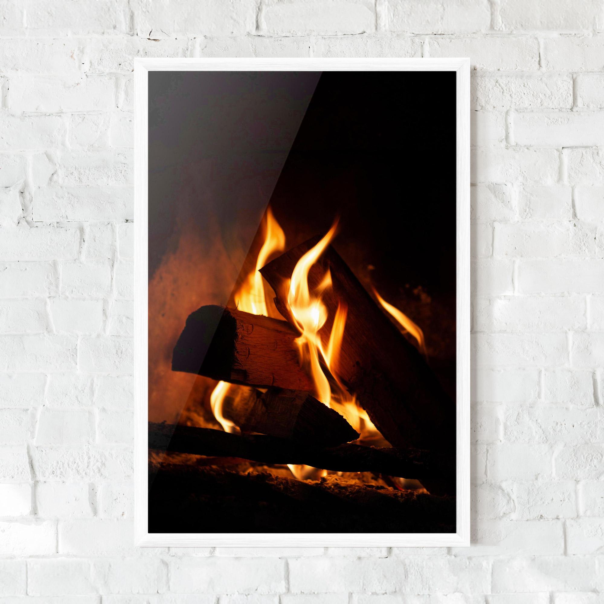 Keretezett Poszter Fire Wood View mockup 0