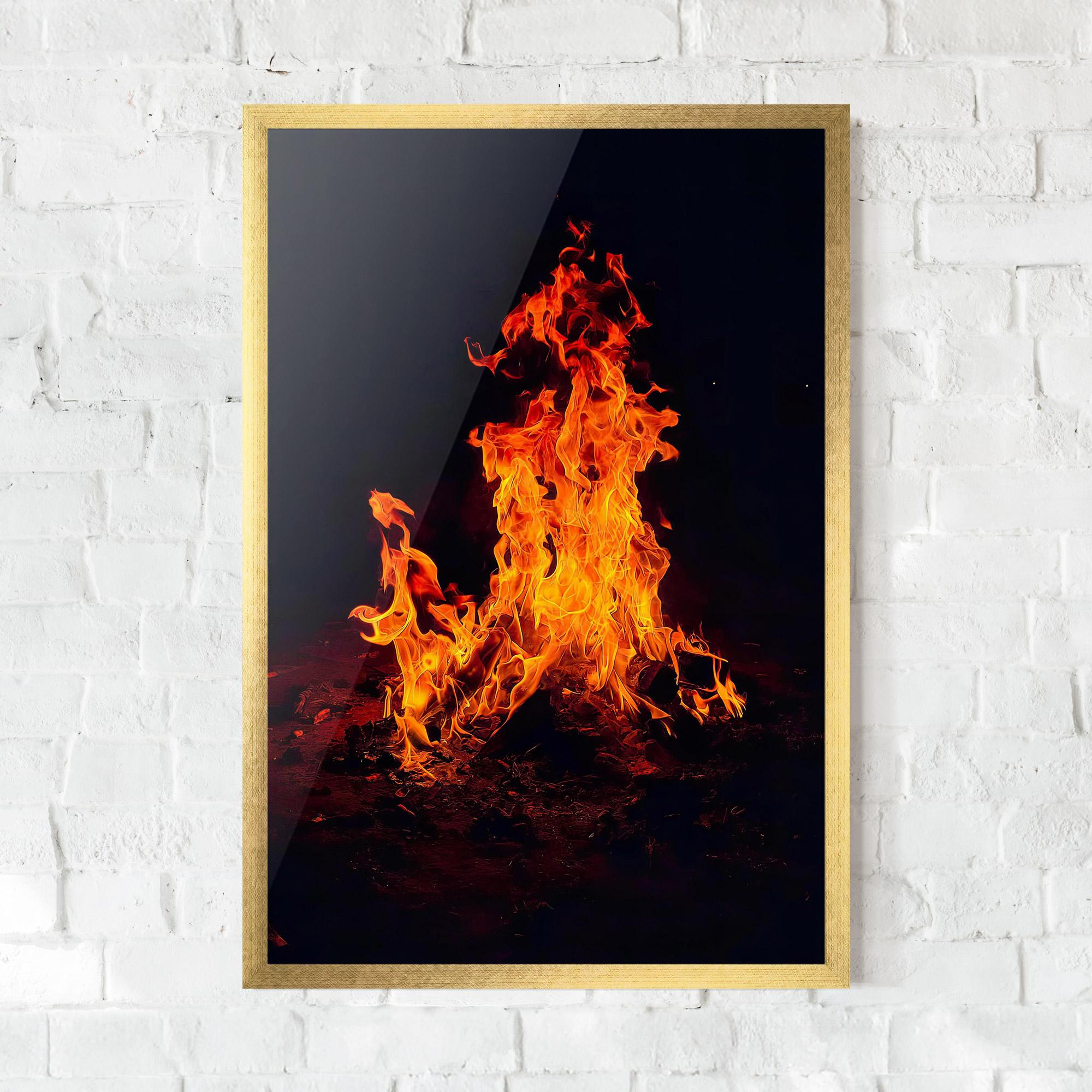Keretezett Poszter Fire Art mockup 0