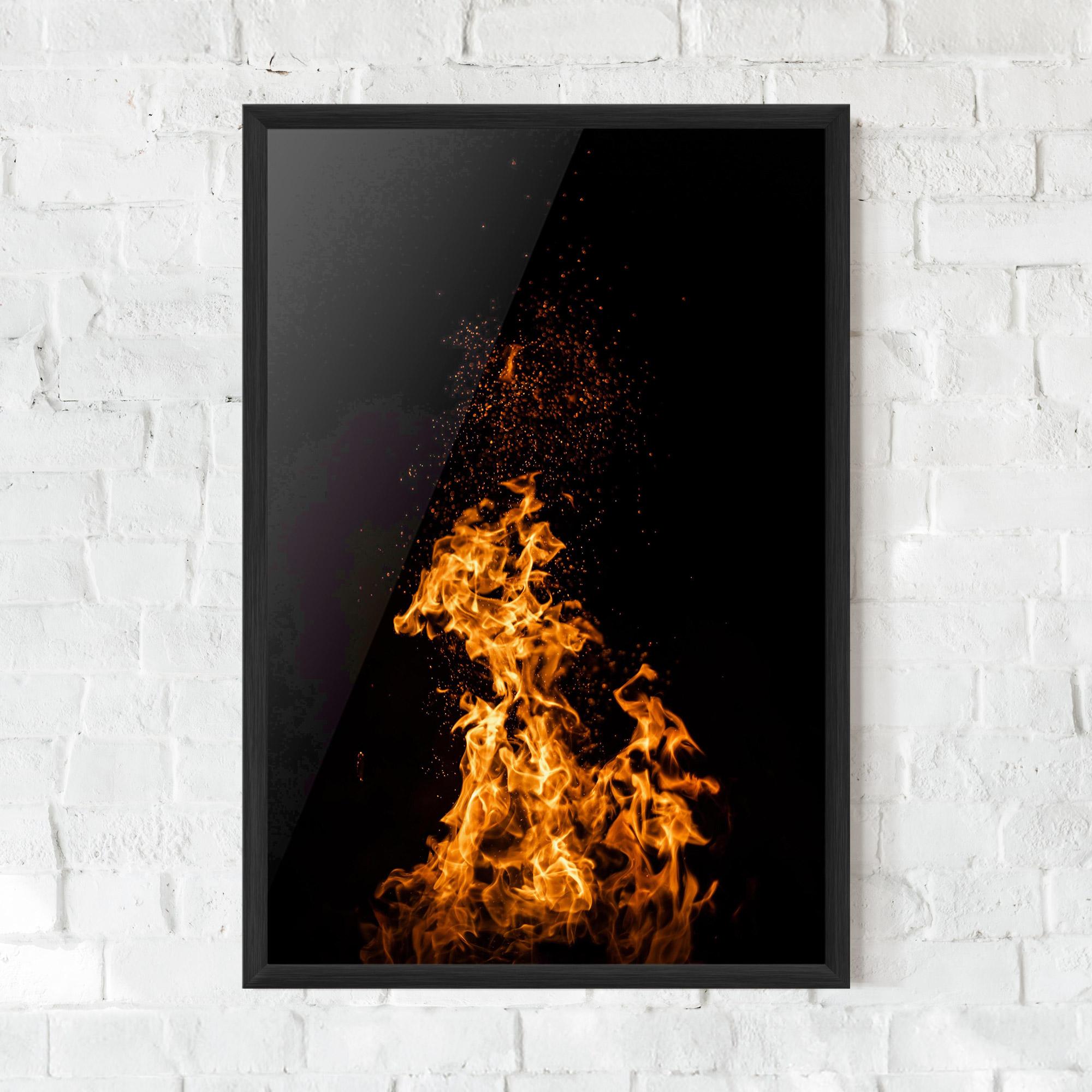 Keretezett Poszter Big Fire mockup 0