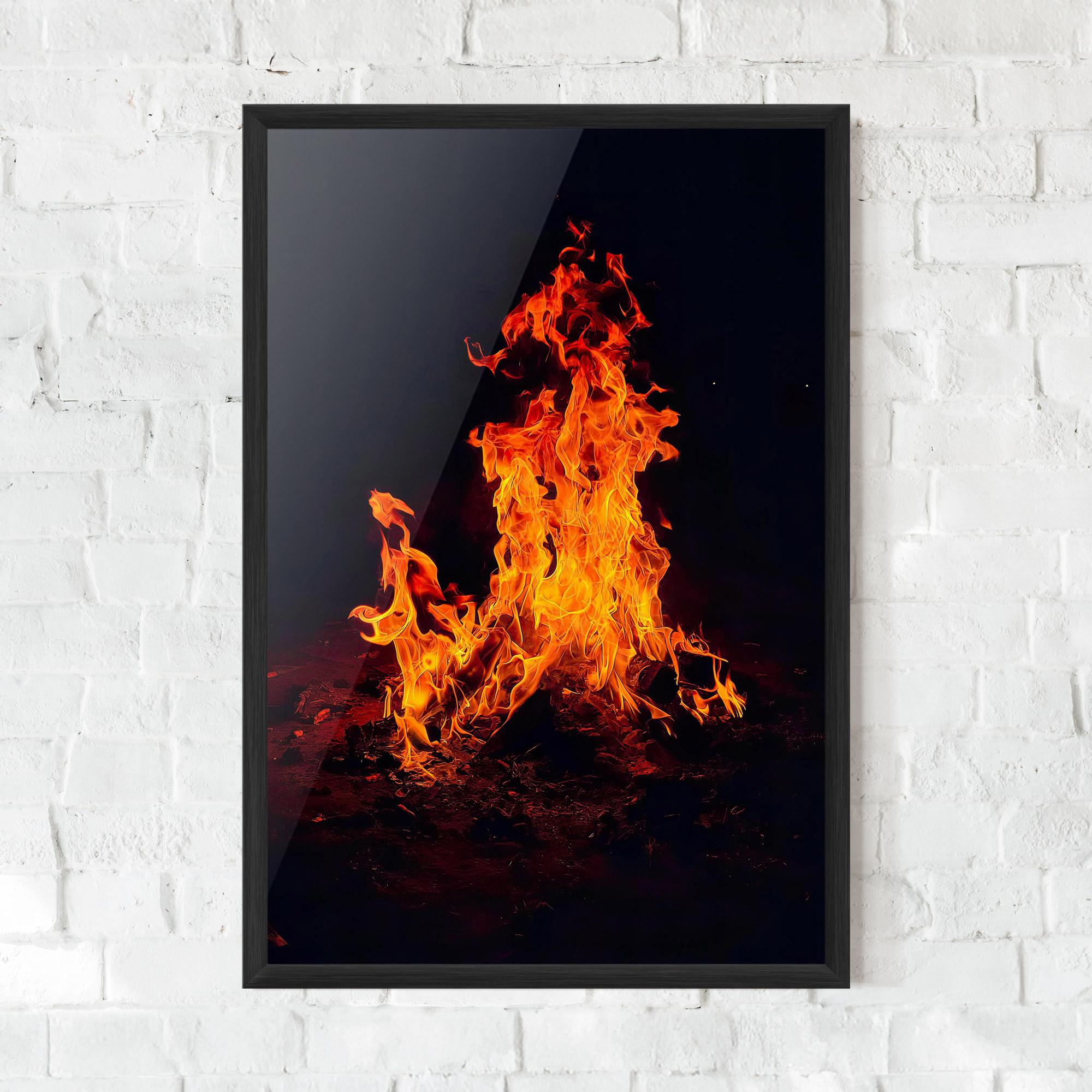 Keretezett Poszter Fire Art mockup 0