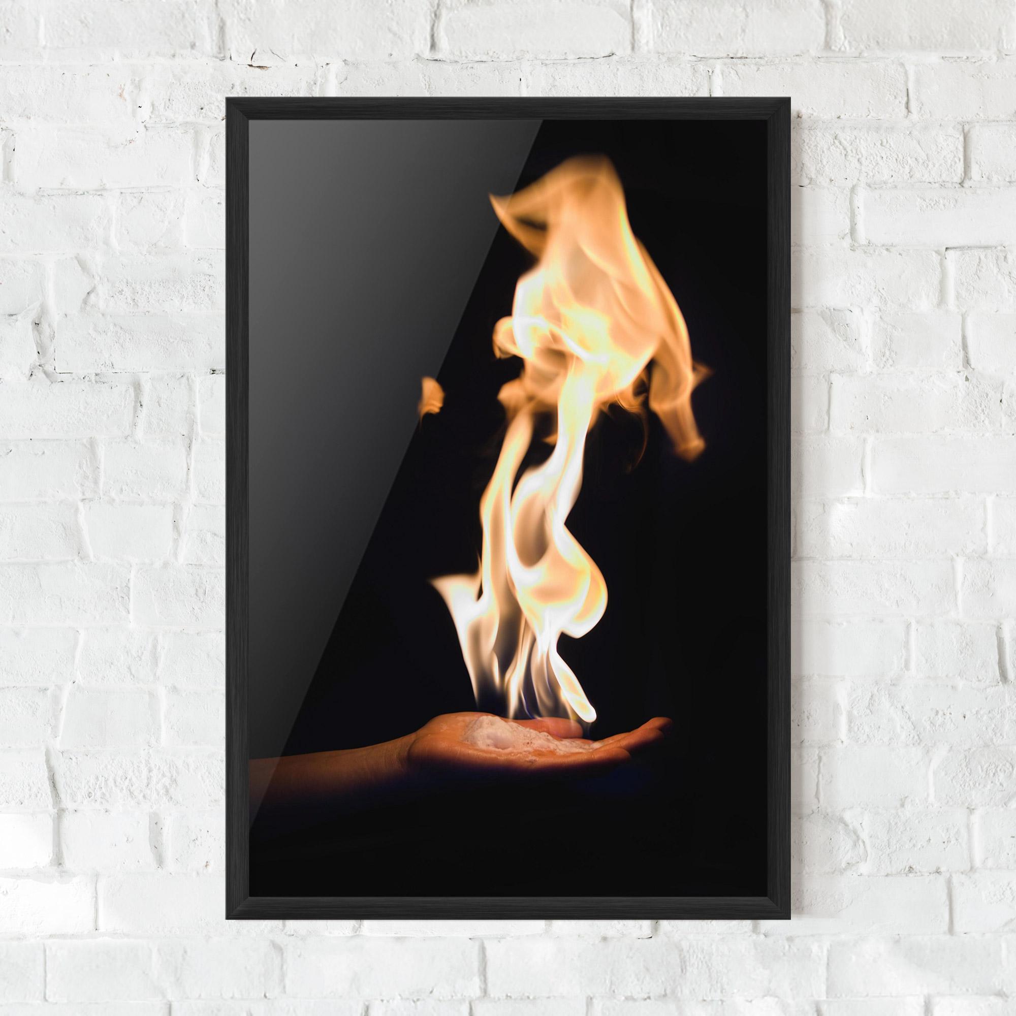 Keretezett Poszter Fire Palm mockup 0