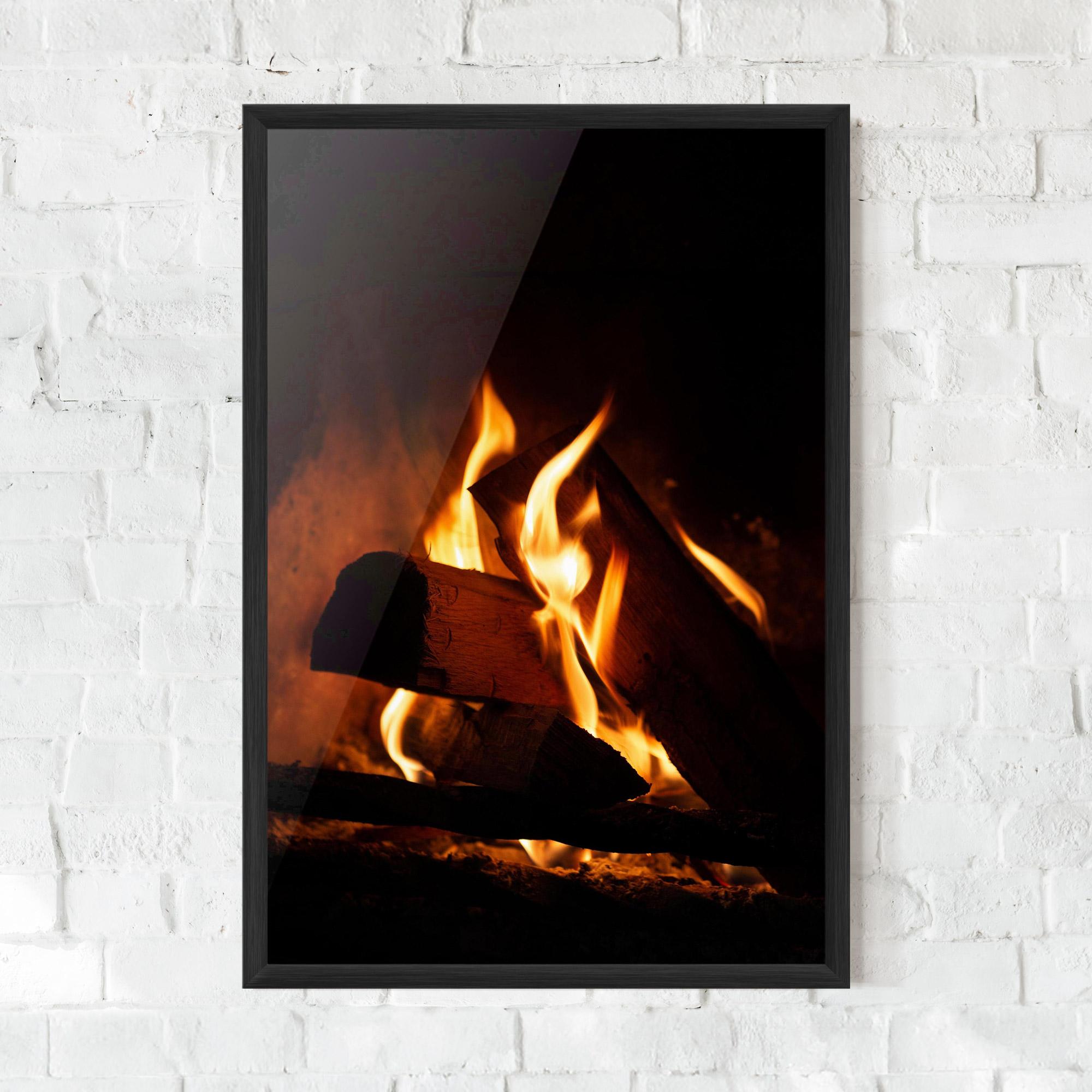Keretezett Poszter Fire Wood View mockup 0