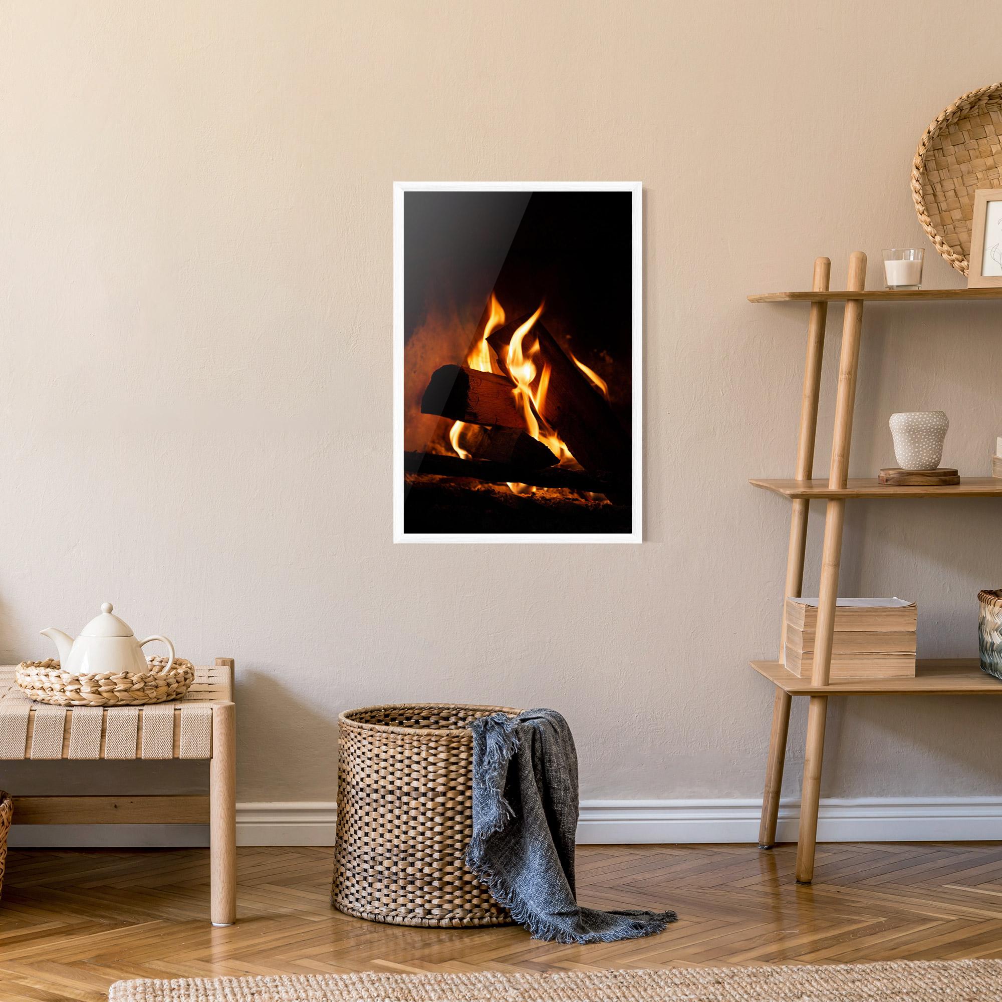 Keretezett Poszter Fire Wood View mockup 9