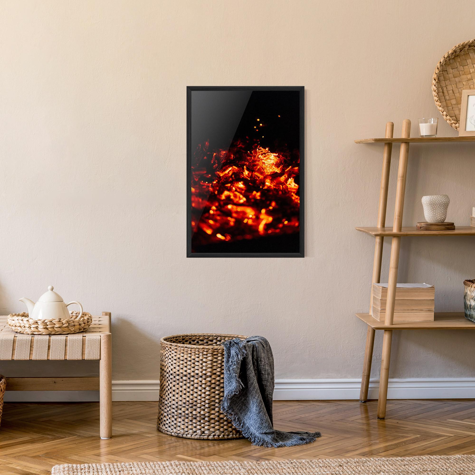 Keretezett Poszter Fire Coal mockup 9