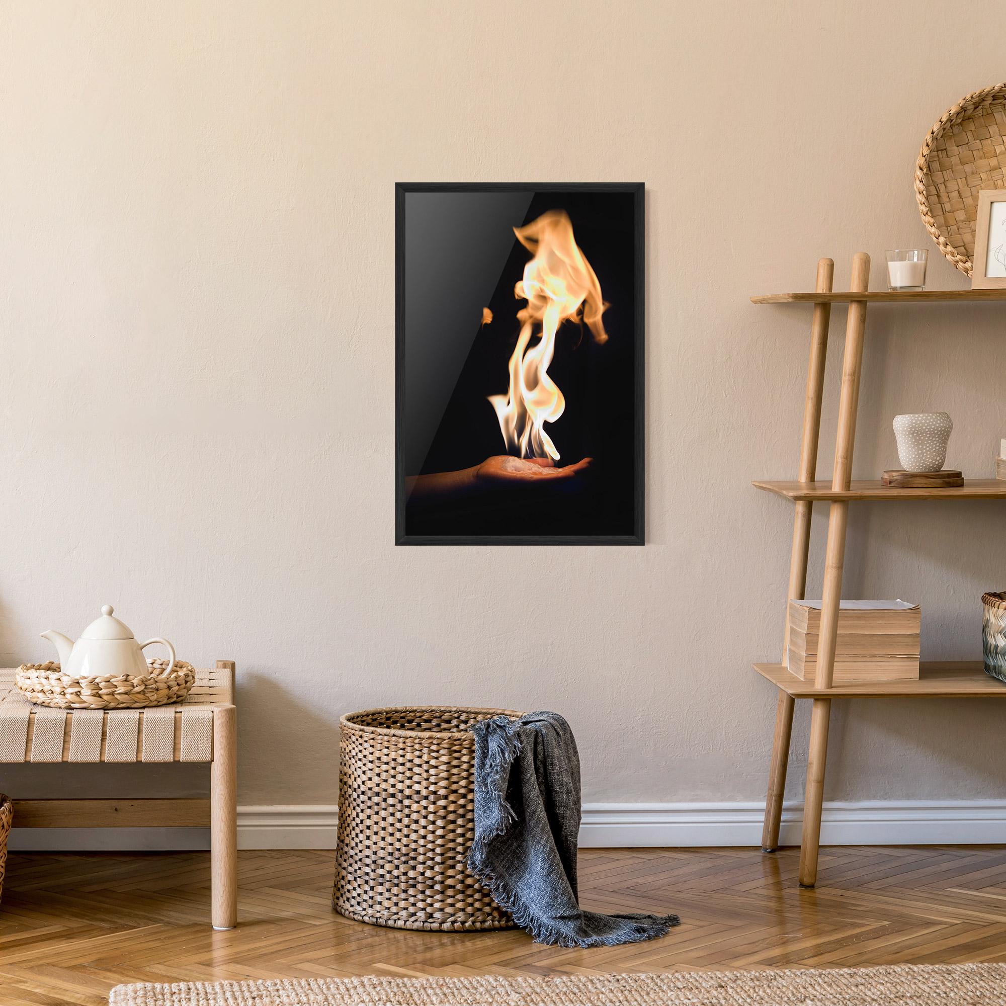 Keretezett Poszter Fire Palm mockup 9