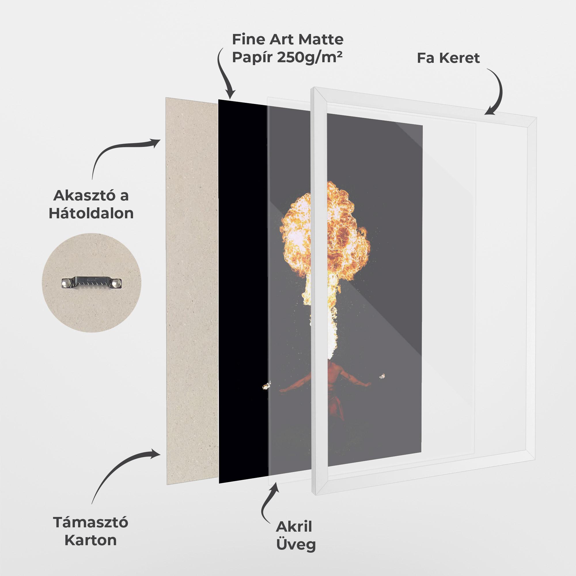 Keretezett Poszter Spitting Fire mockup 1