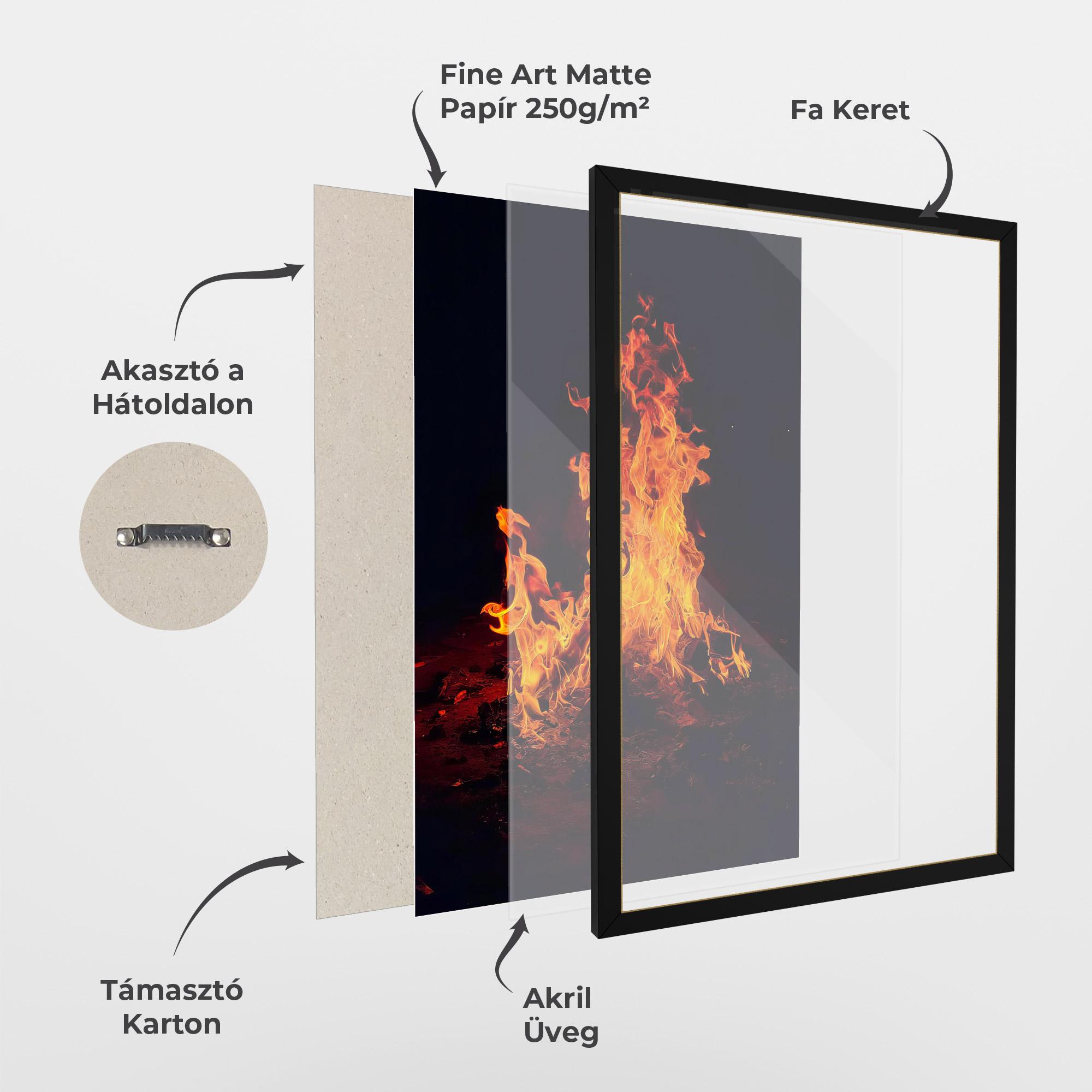 Keretezett Poszter Fire Art mockup 1