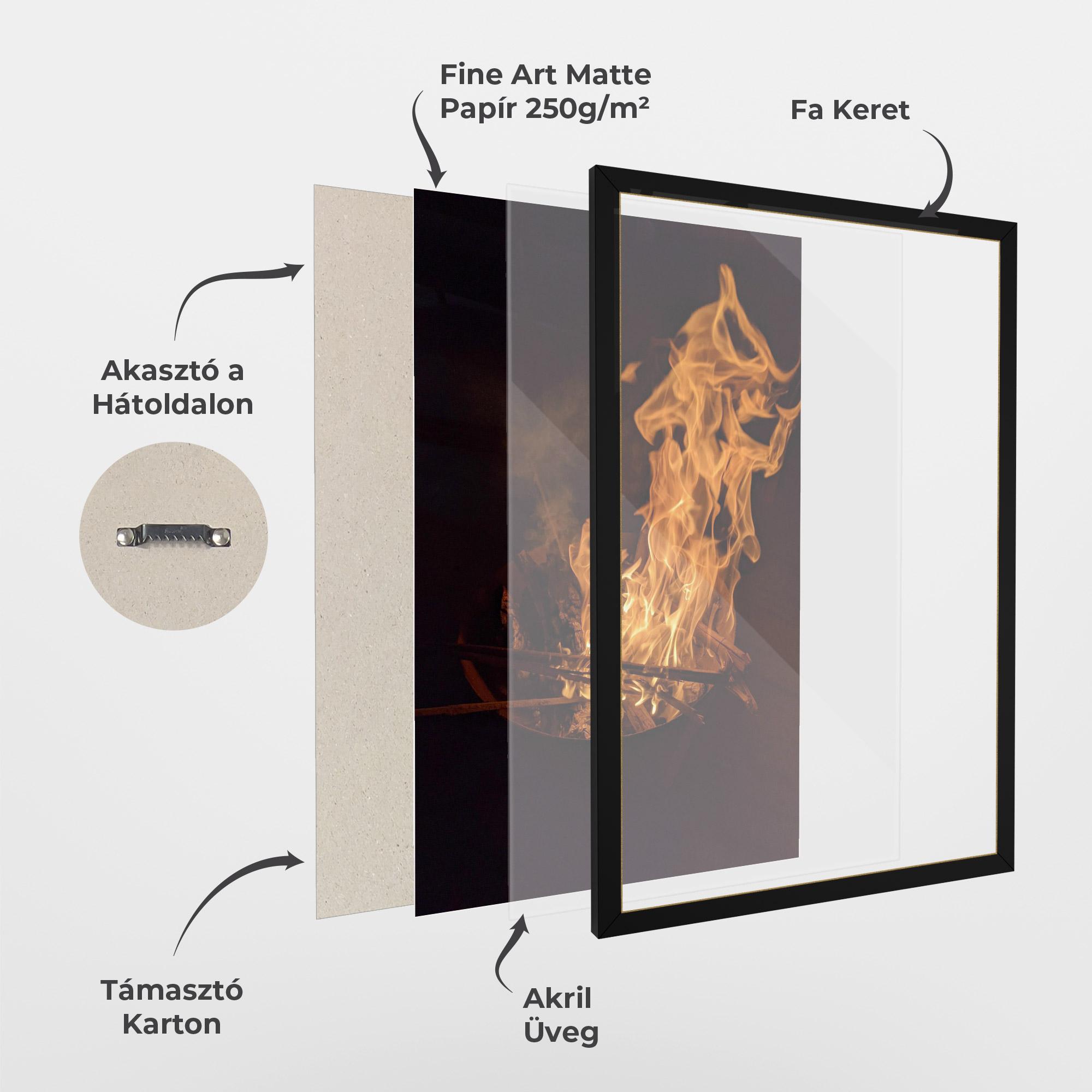 Keretezett Poszter Fire Smoke mockup 1
