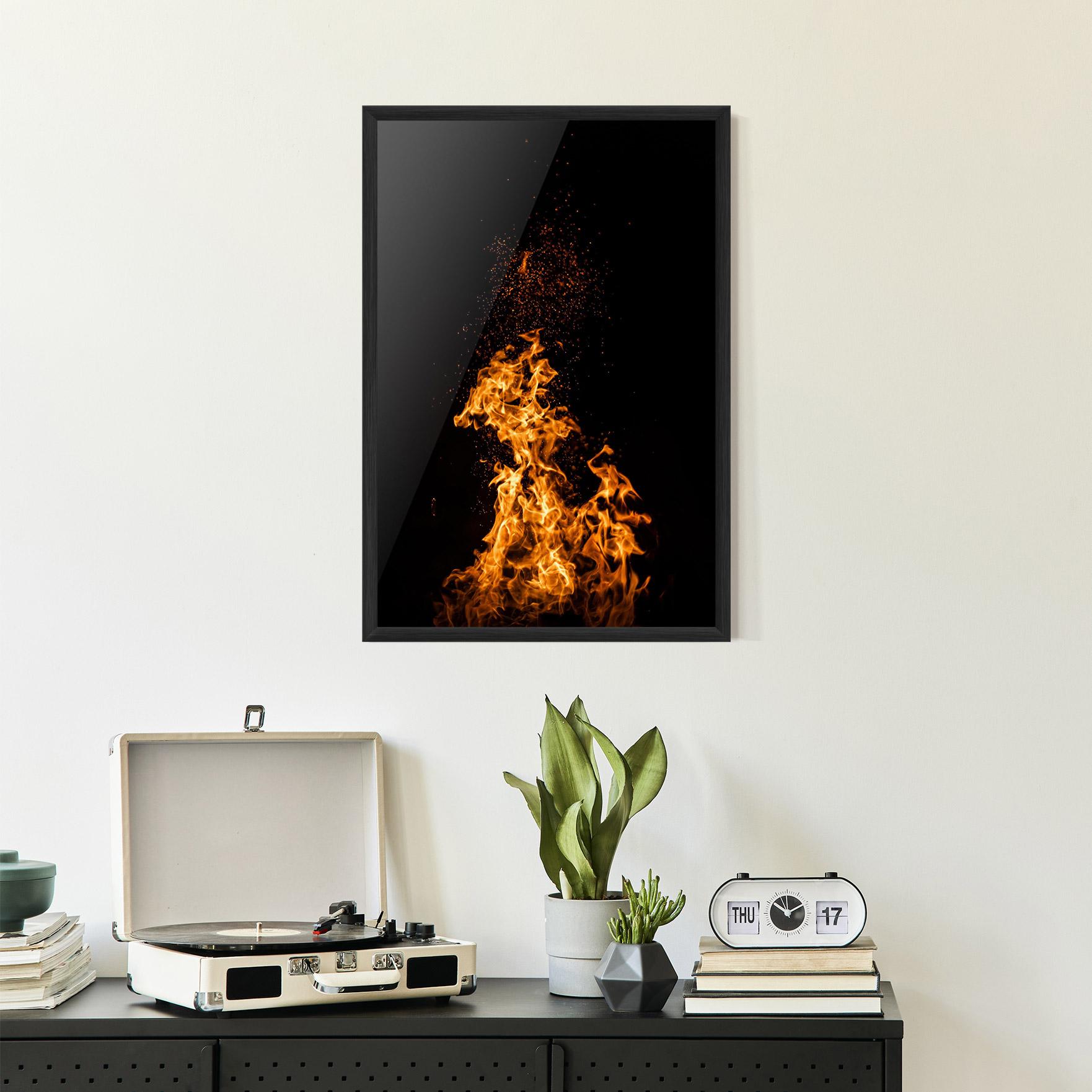 Keretezett Poszter Big Fire mockup 2