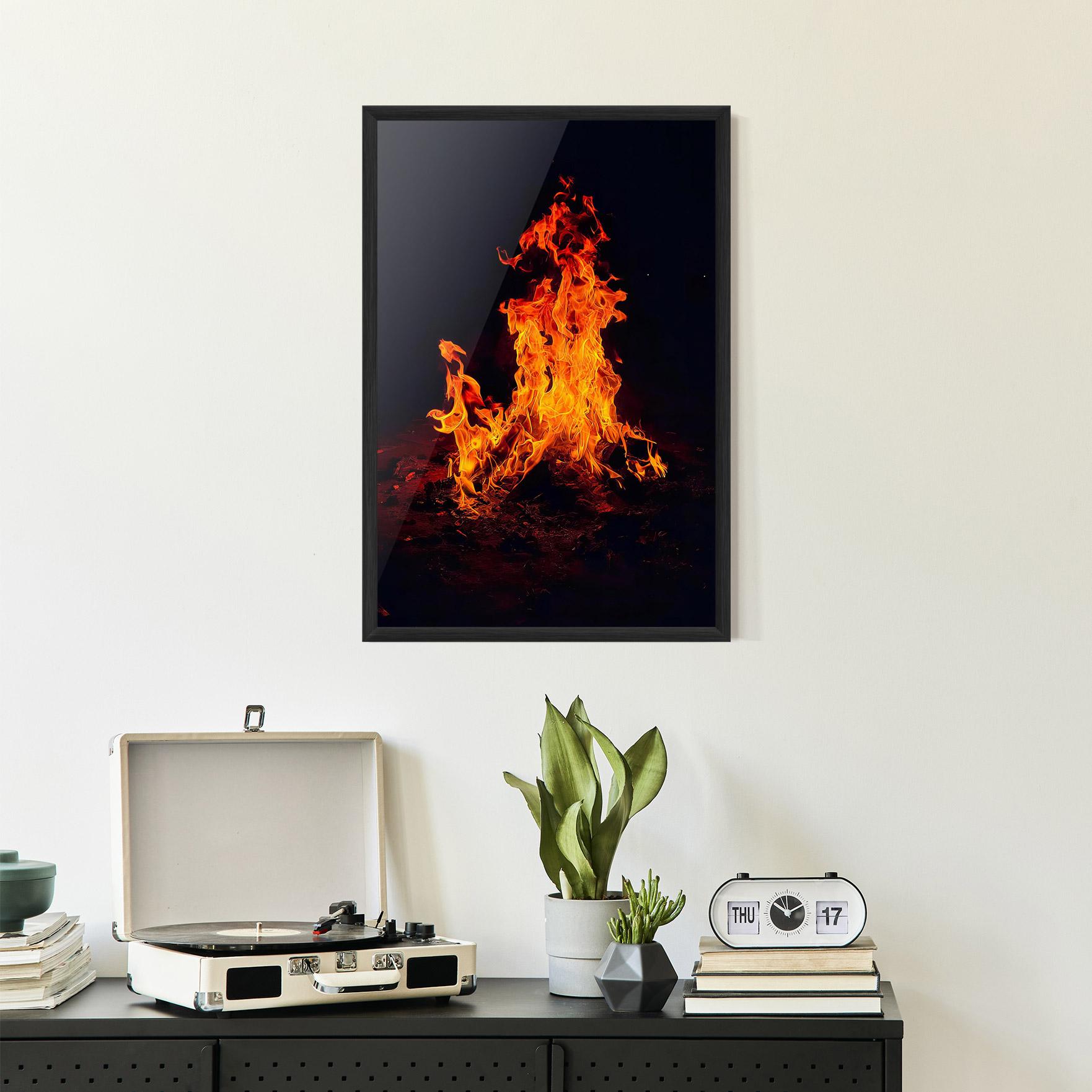 Keretezett Poszter Fire Art mockup 2