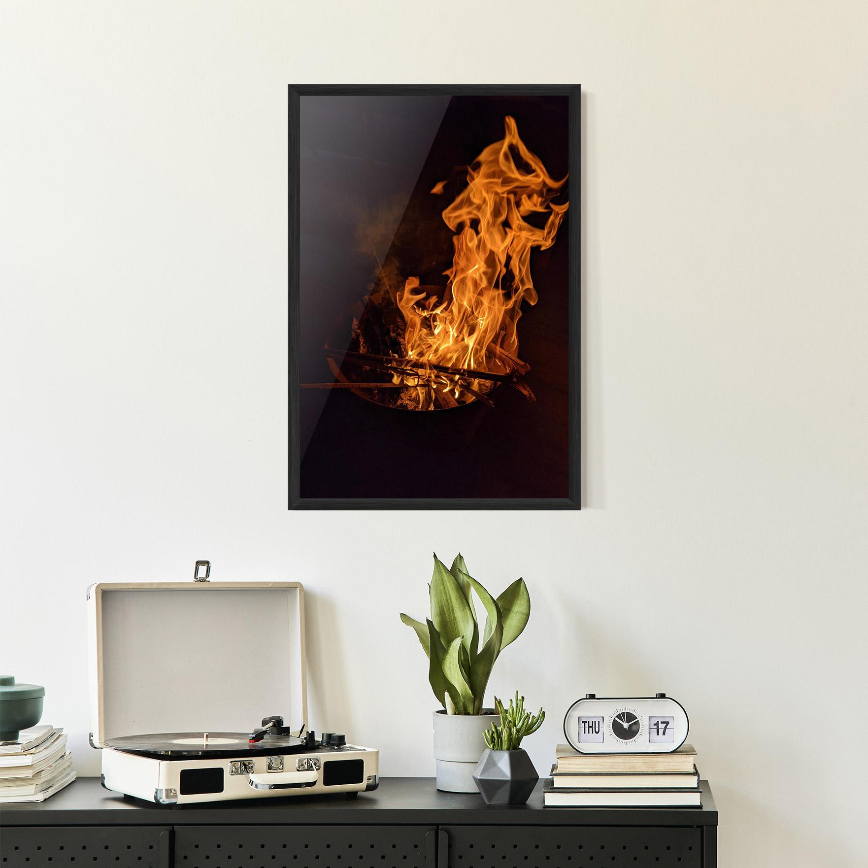 Keretezett Poszter Fire Smoke mockup 2