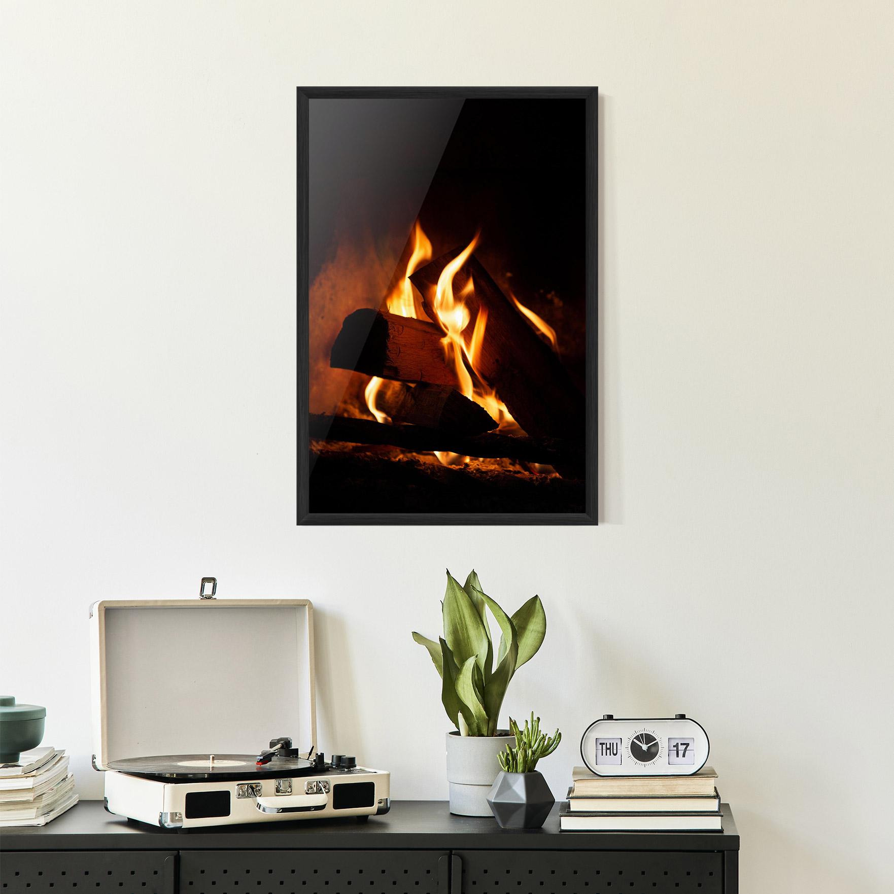 Keretezett Poszter Fire Wood View mockup 2