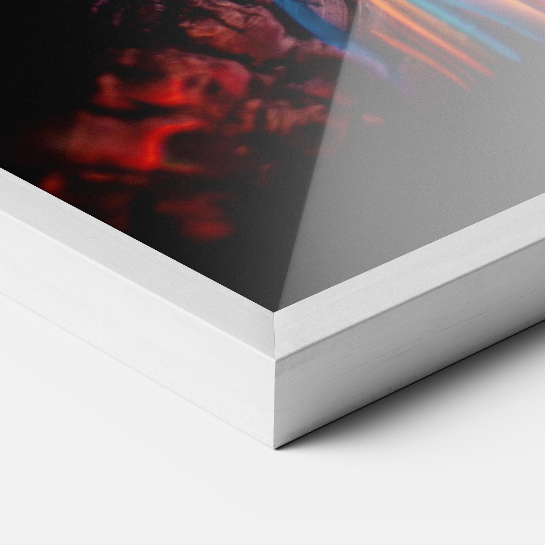 Keretezett Poszter Blue Orange Fire mockup 3