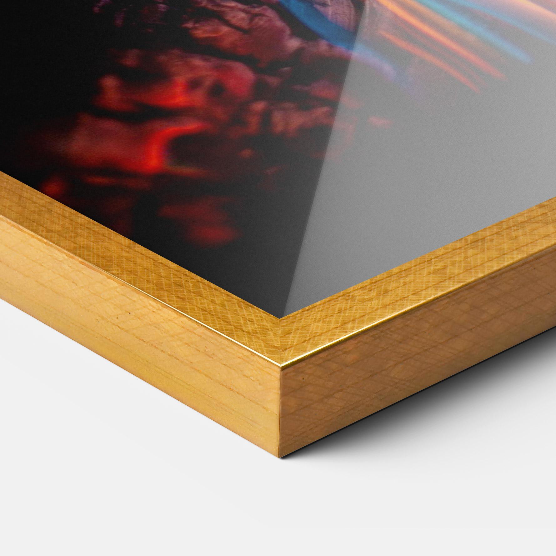 Keretezett Poszter Blue Orange Fire mockup 3