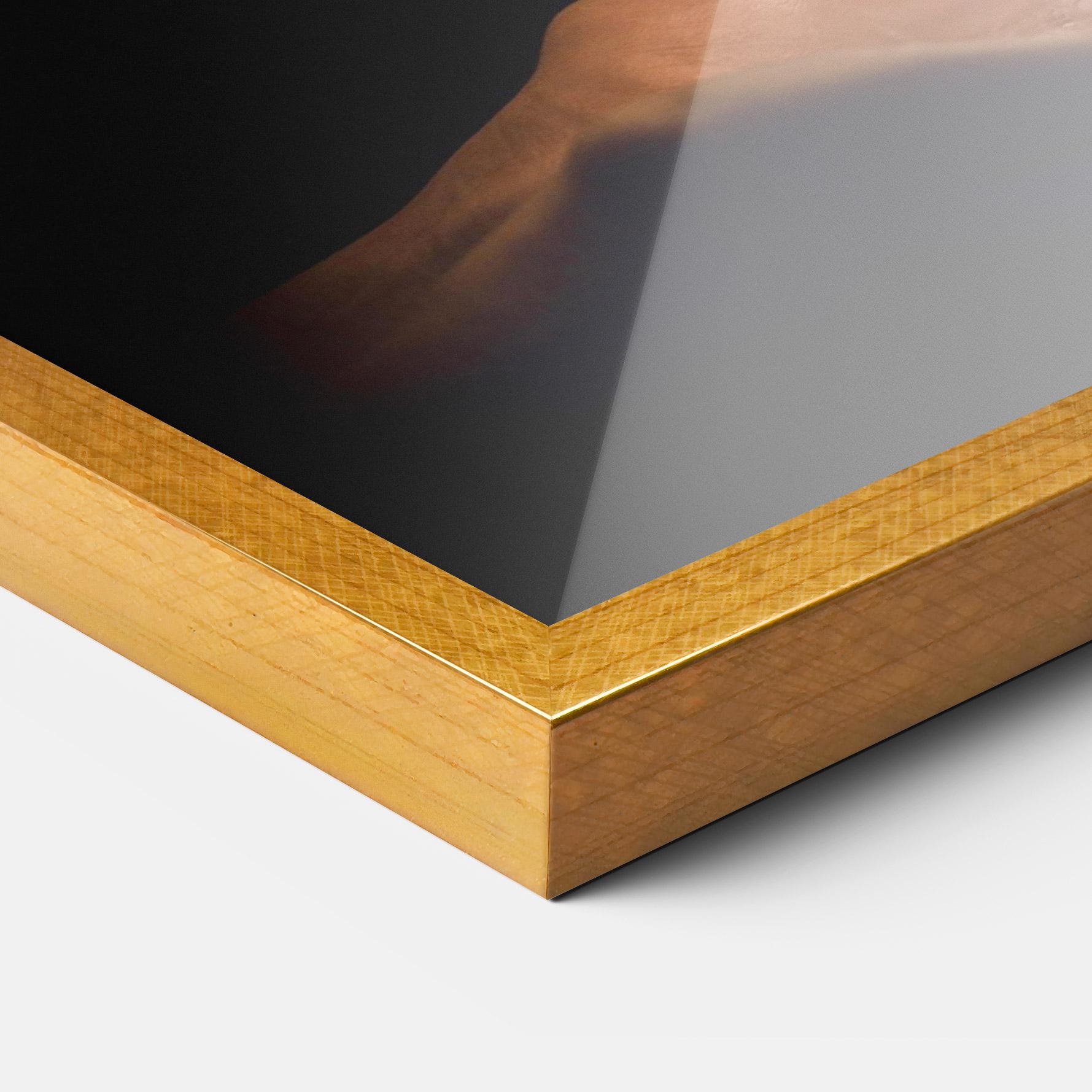 Keretezett Poszter White Orange Fire mockup 3