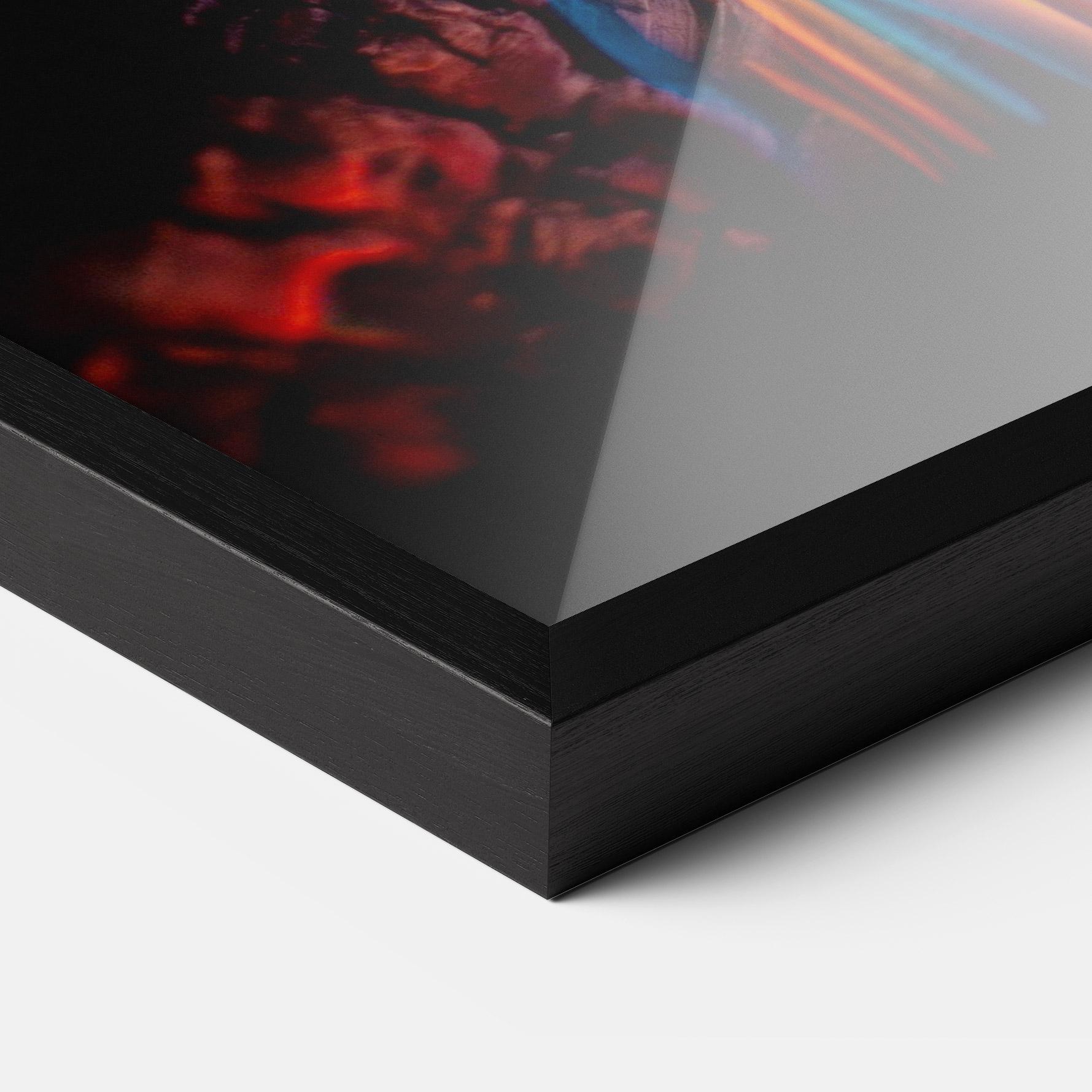 Keretezett Poszter Blue Orange Fire mockup 3