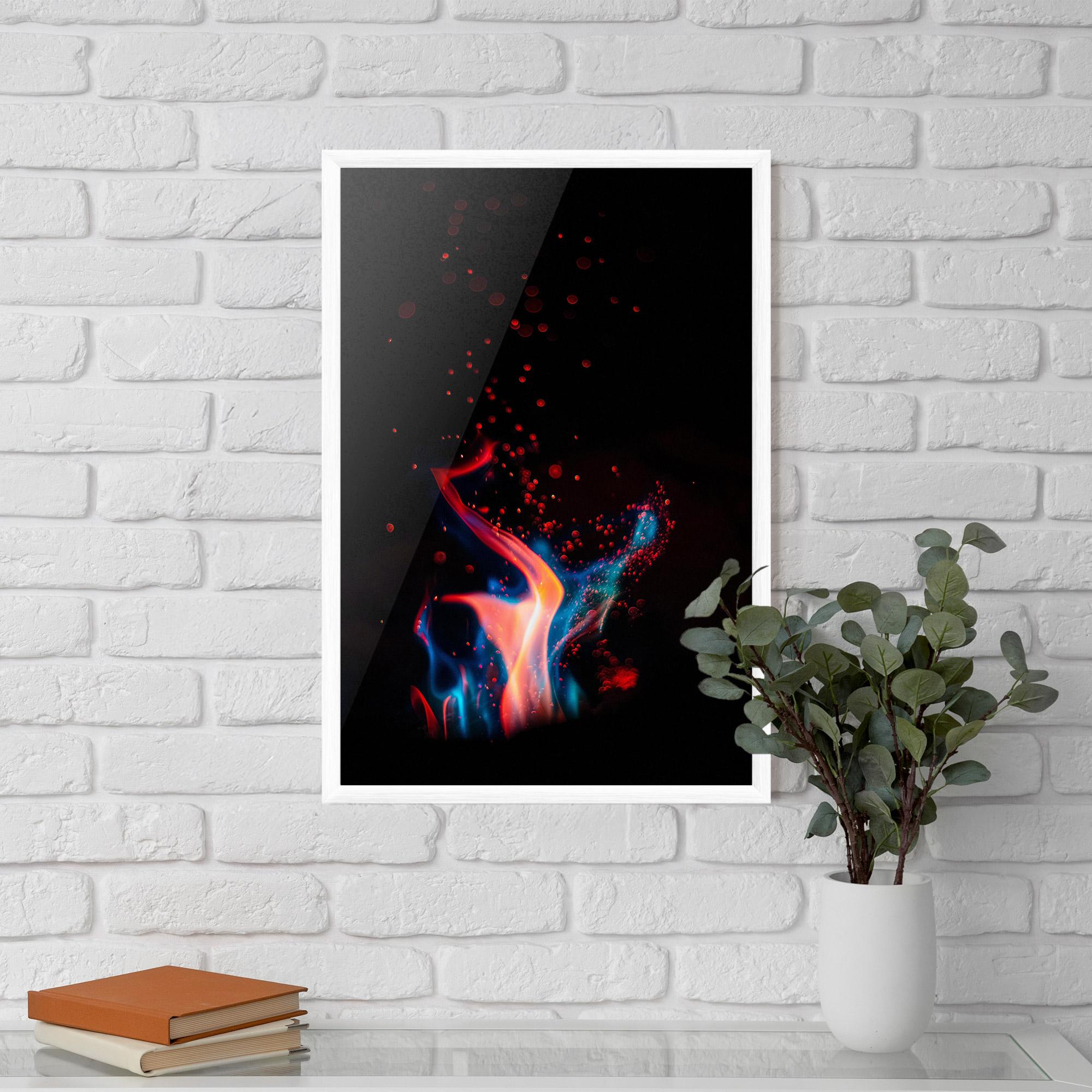 Keretezett Poszter Blue Pink Fire mockup 5