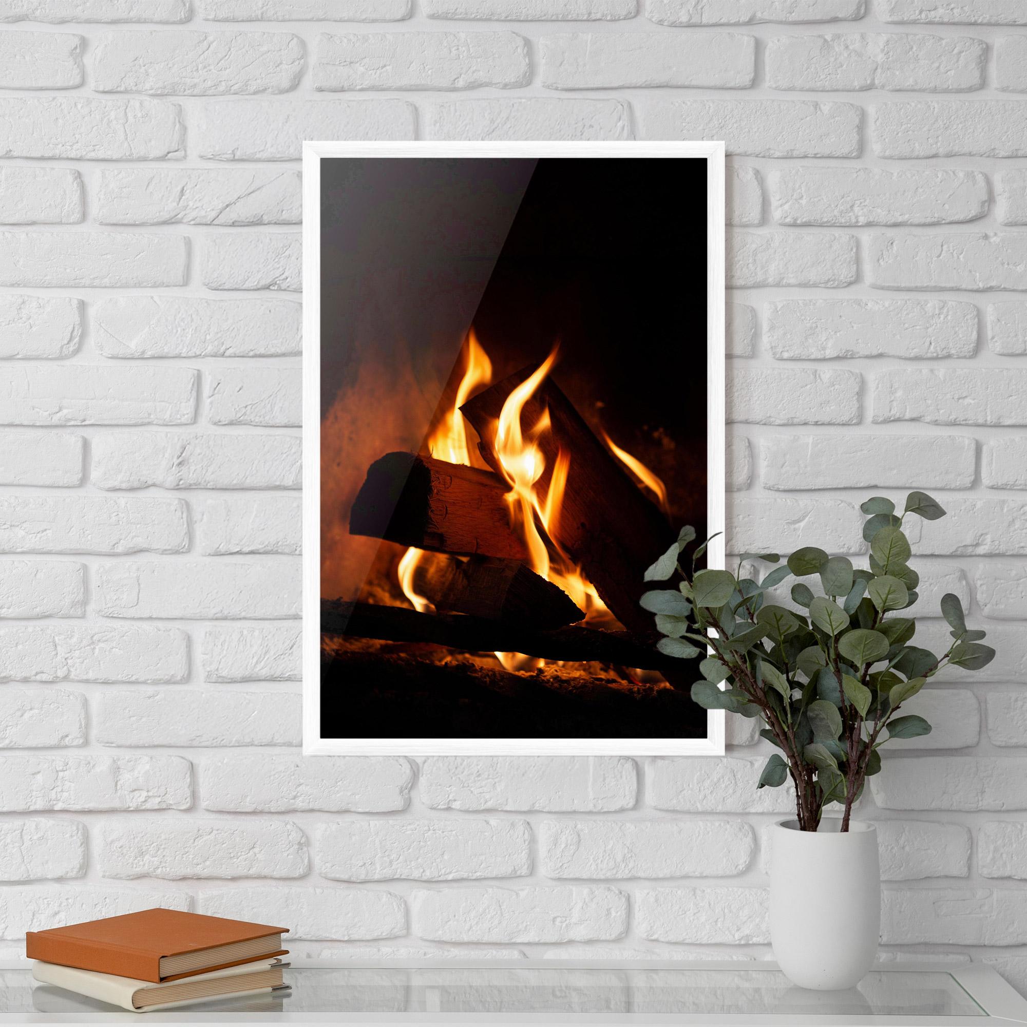 Keretezett Poszter Fire Wood View mockup 5