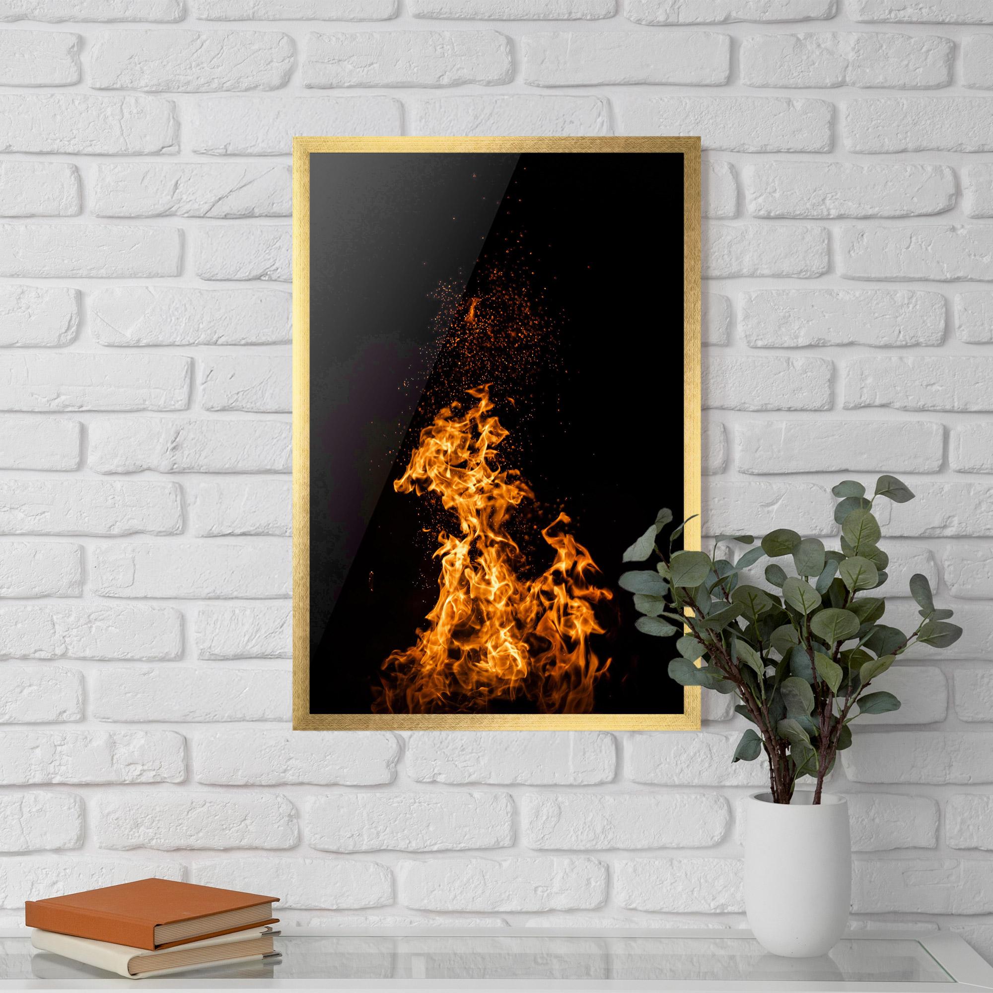 Keretezett Poszter Big Fire mockup 5