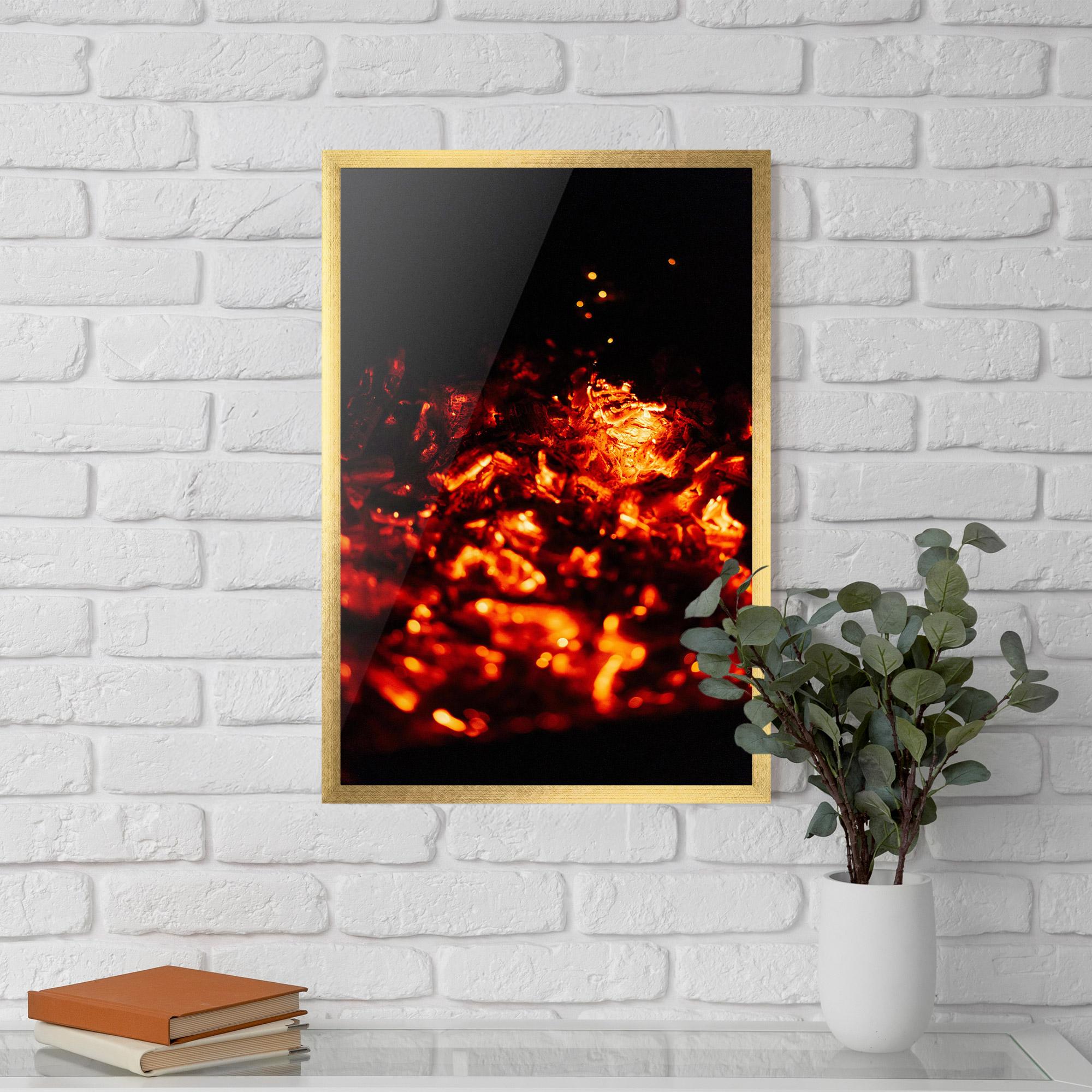 Keretezett Poszter Fire Coal mockup 5