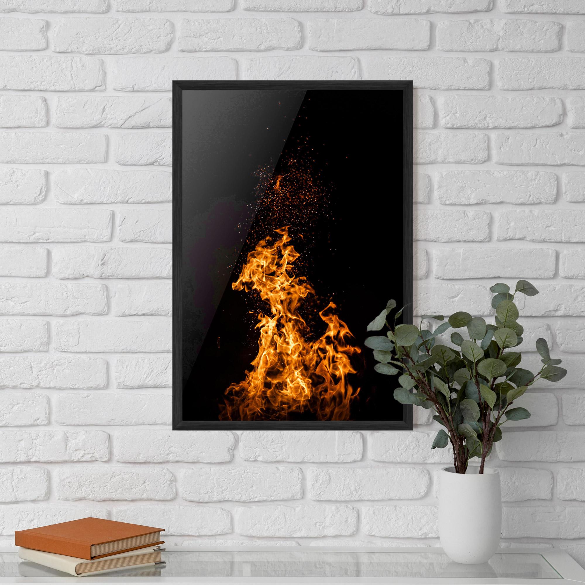 Keretezett Poszter Big Fire mockup 5
