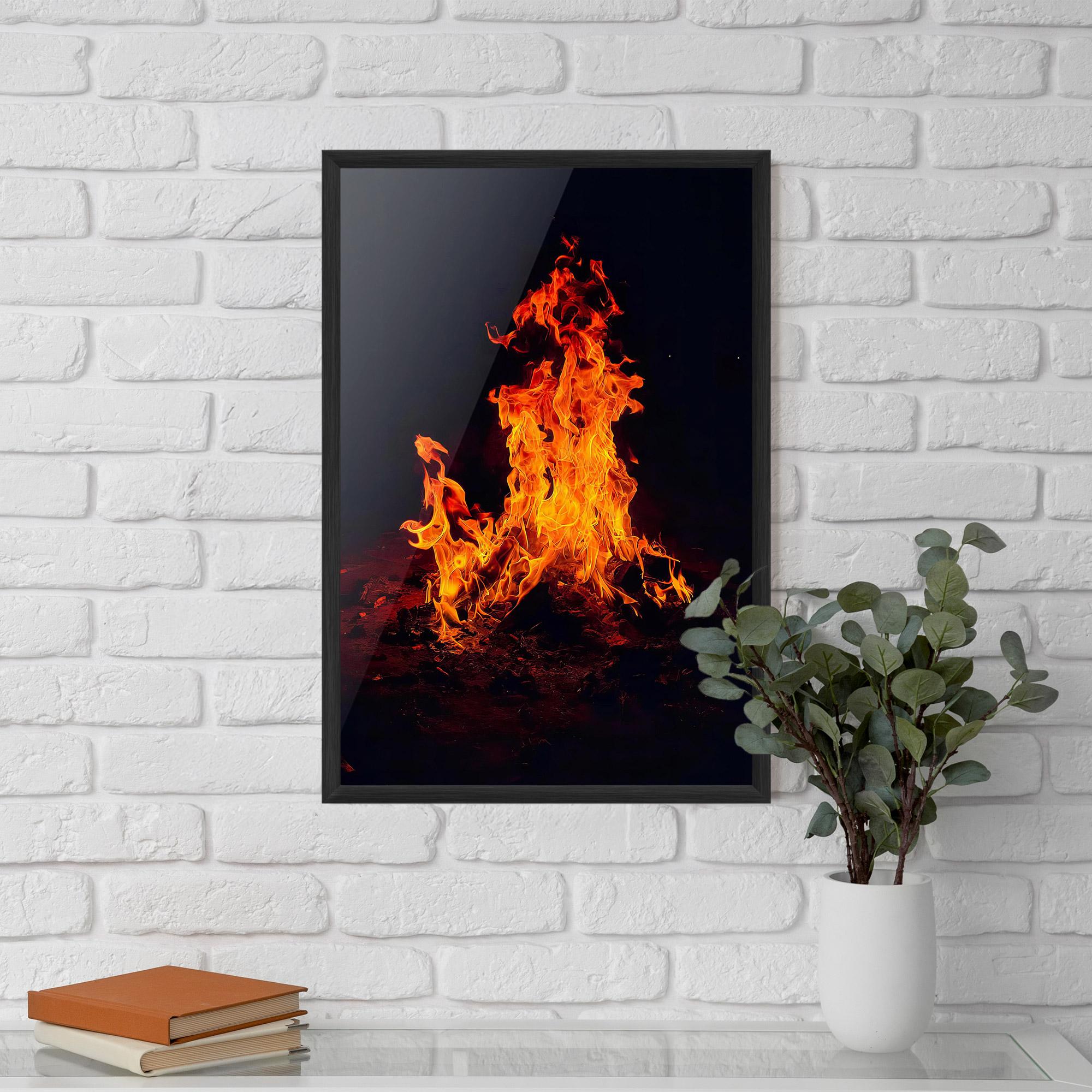 Keretezett Poszter Fire Art mockup 5