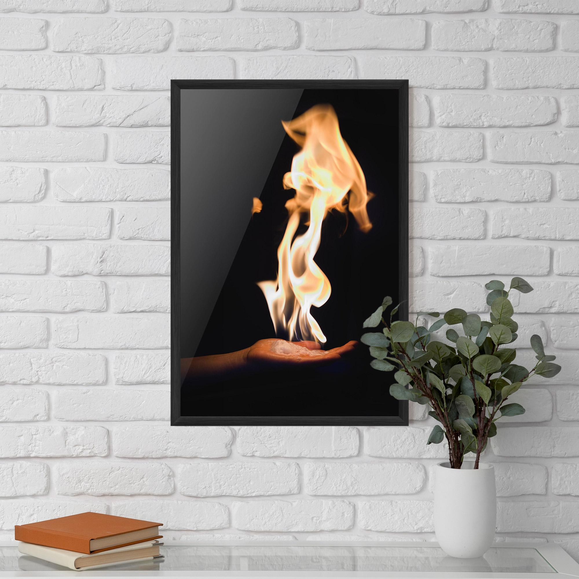 Keretezett Poszter Fire Palm mockup 5