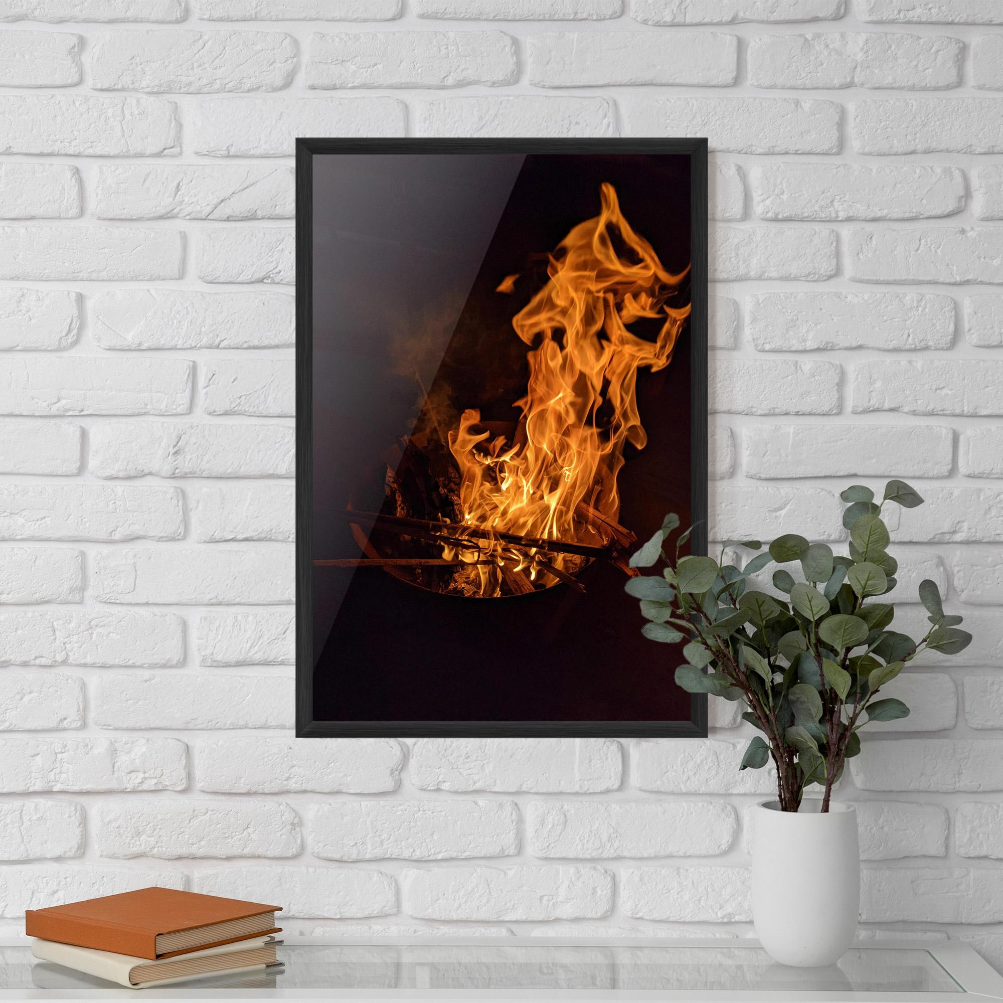 Keretezett Poszter Fire Smoke mockup 5