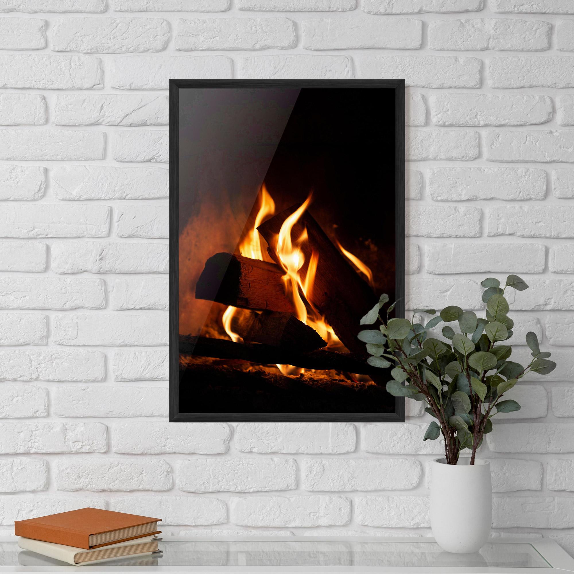 Keretezett Poszter Fire Wood View mockup 5