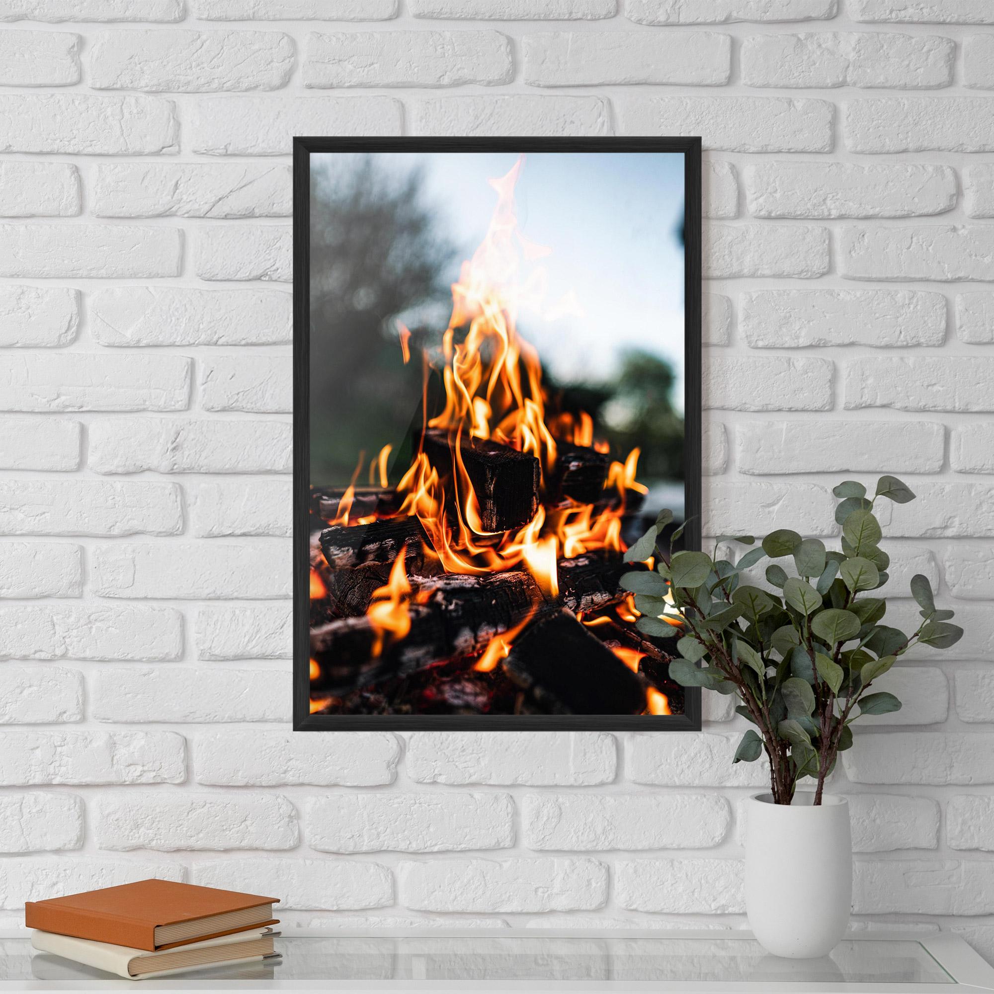 Keretezett Poszter Marshmallows Fire mockup 5