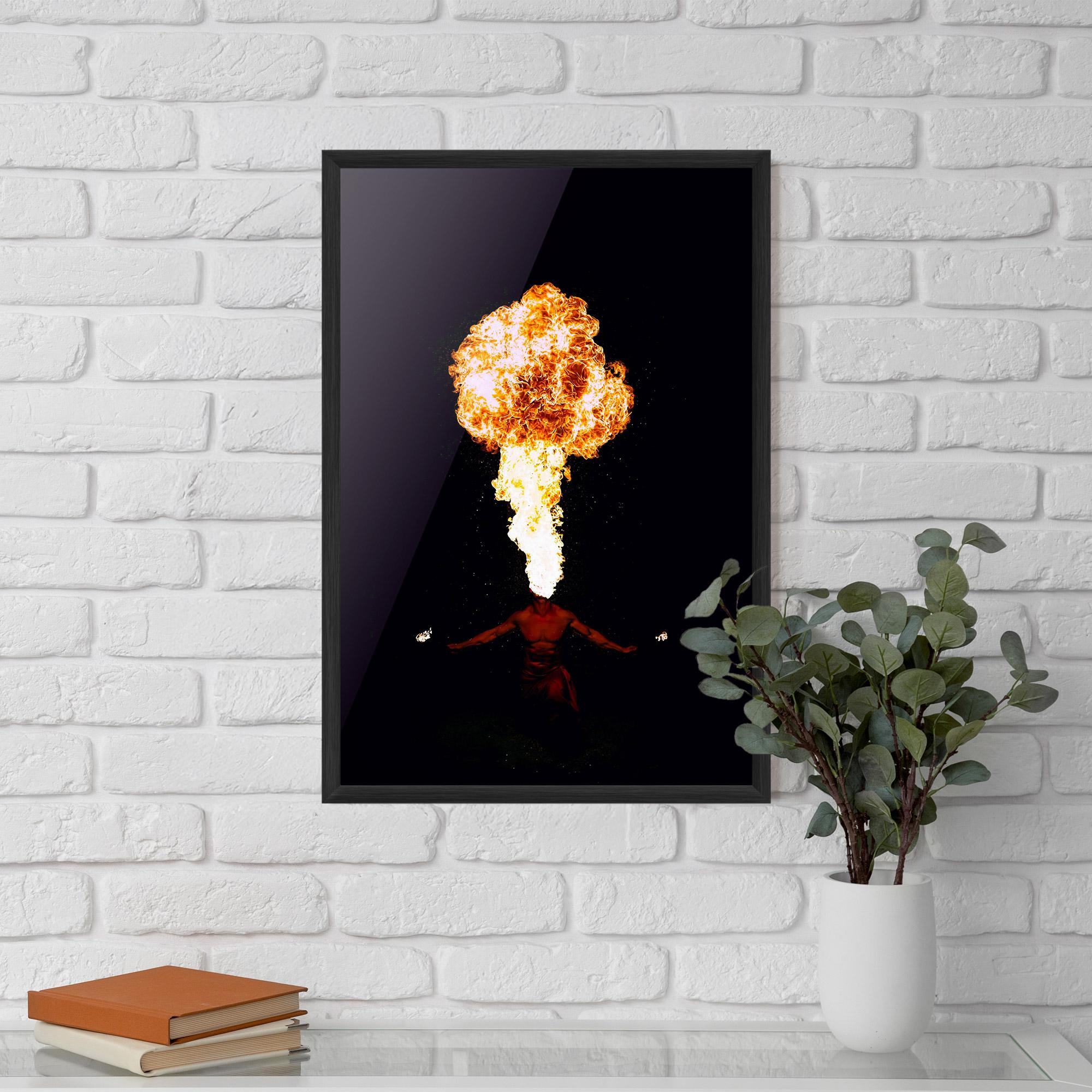 Keretezett Poszter Spitting Fire mockup 5