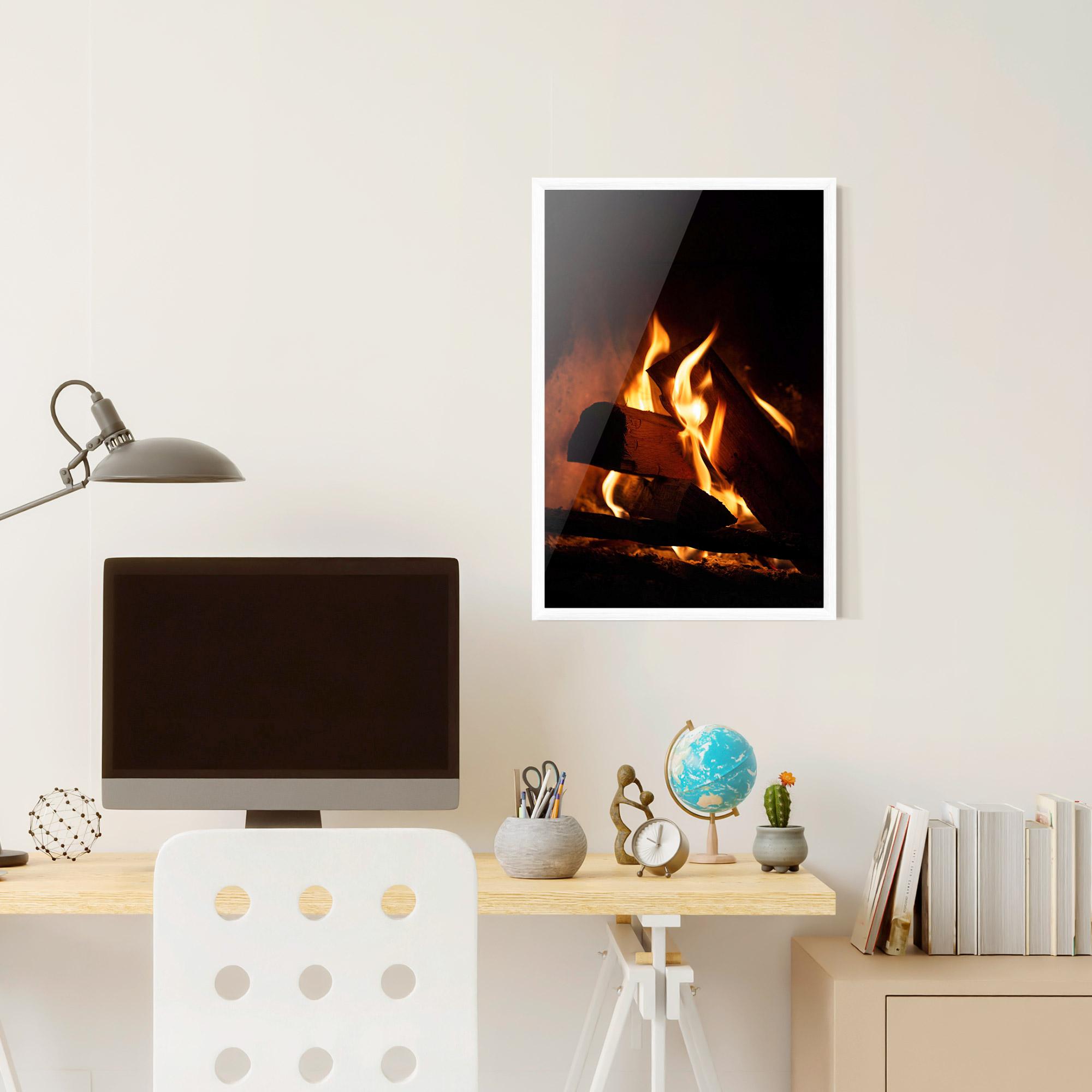 Keretezett Poszter Fire Wood View mockup 6
