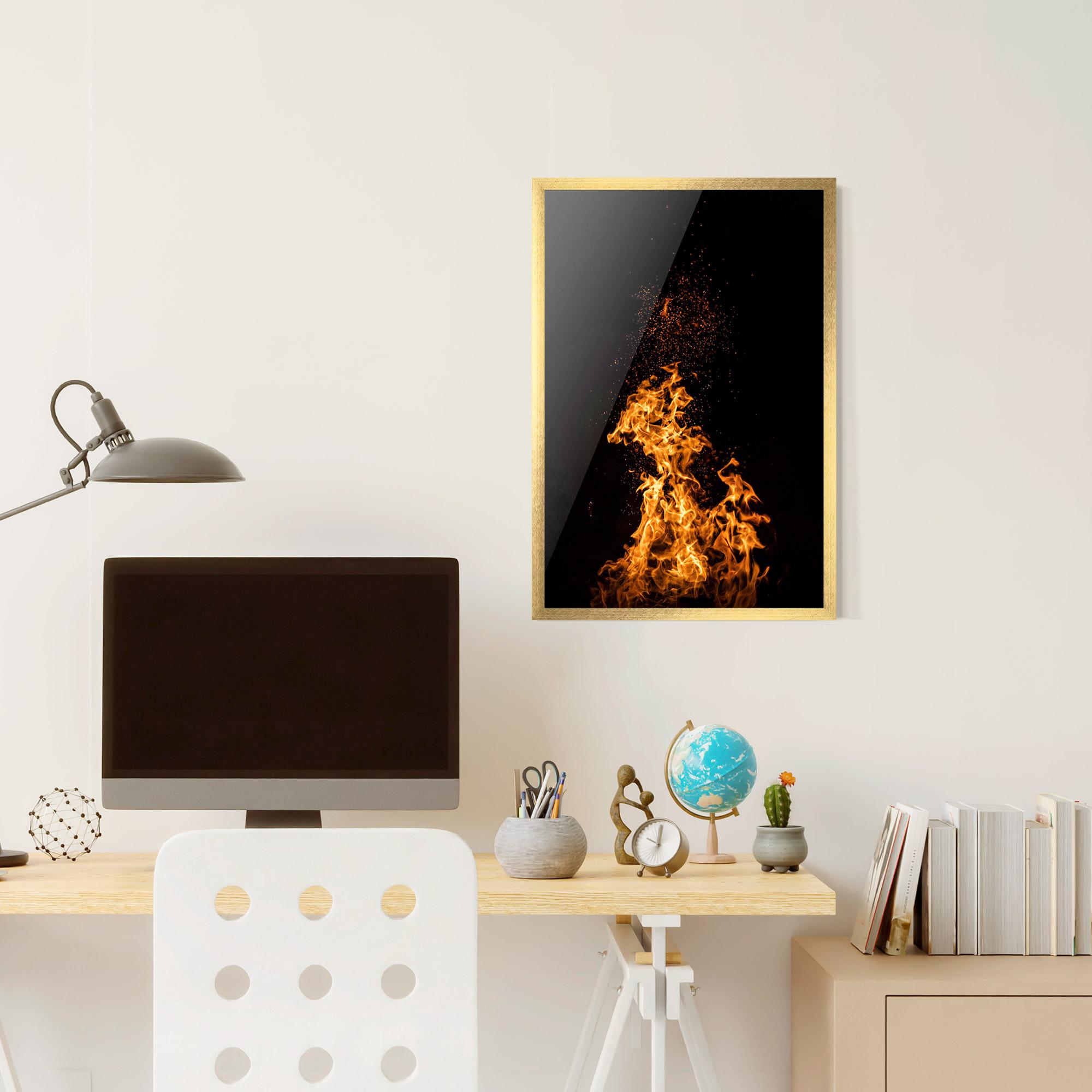 Keretezett Poszter Big Fire mockup 6
