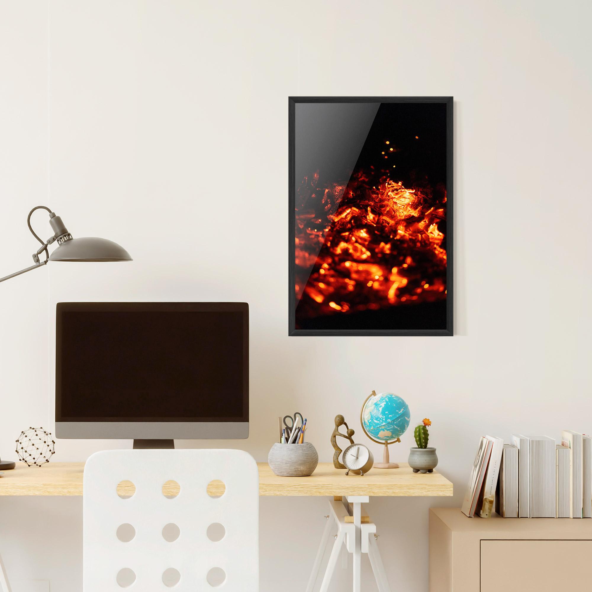 Keretezett Poszter Fire Coal mockup 6